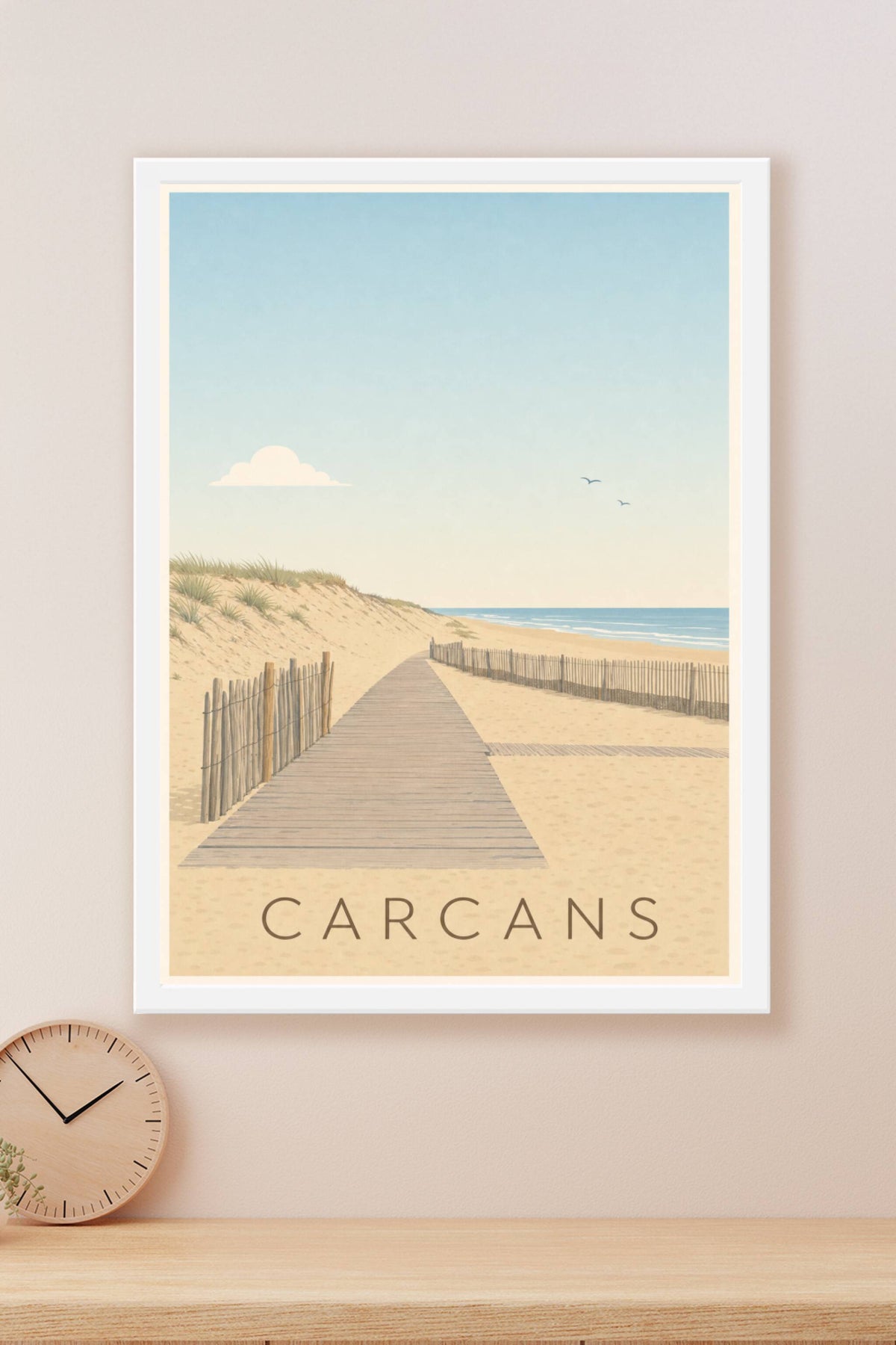 Affiche de Carcans, poster chemin des dunes
