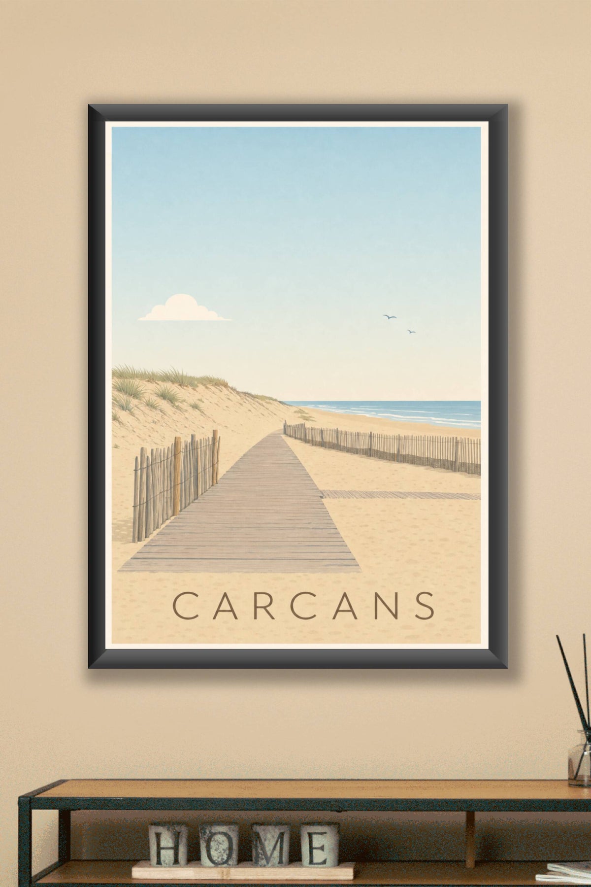Affiche de Carcans, poster chemin des dunes