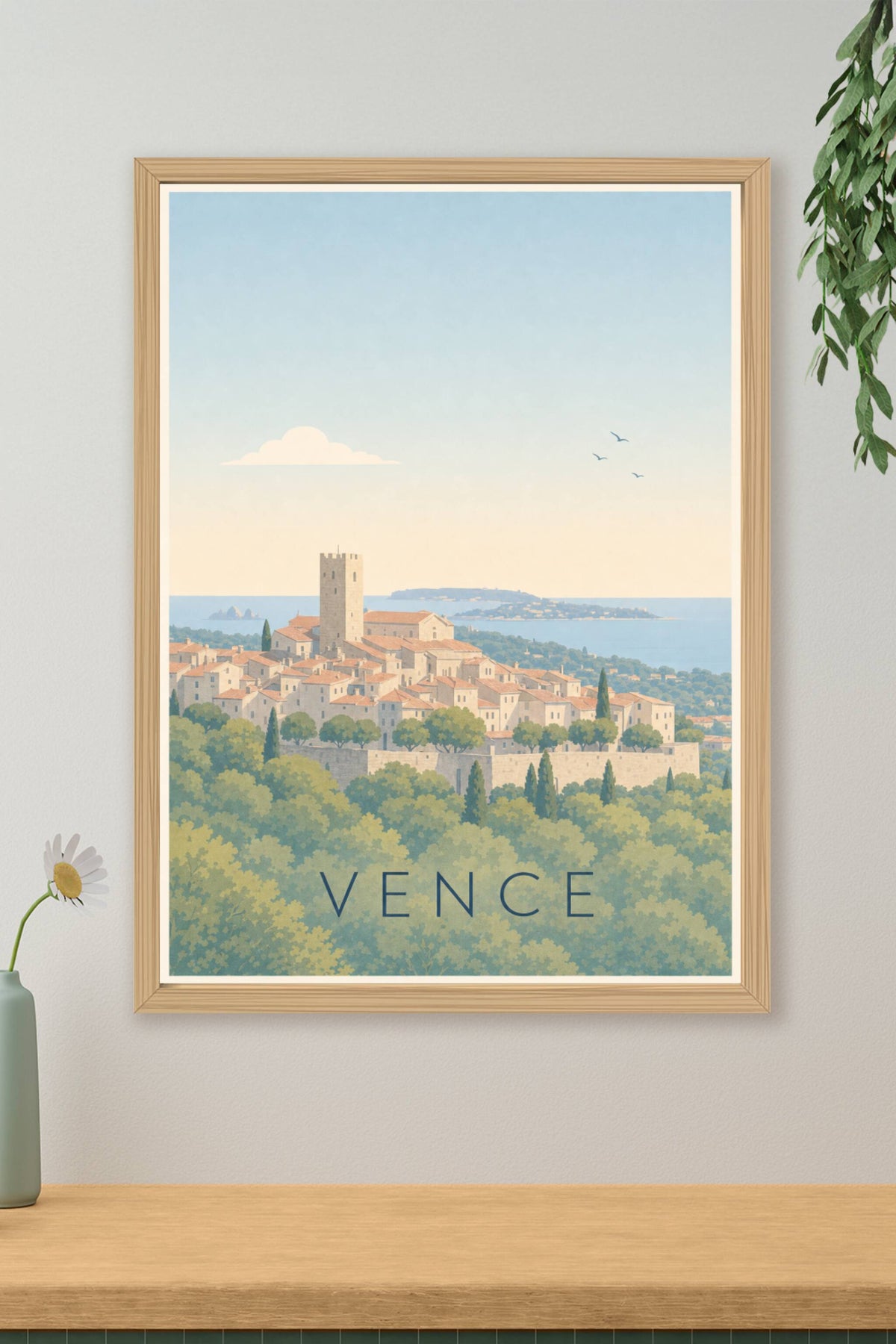 Affiche de Vence, poster cité médiévale