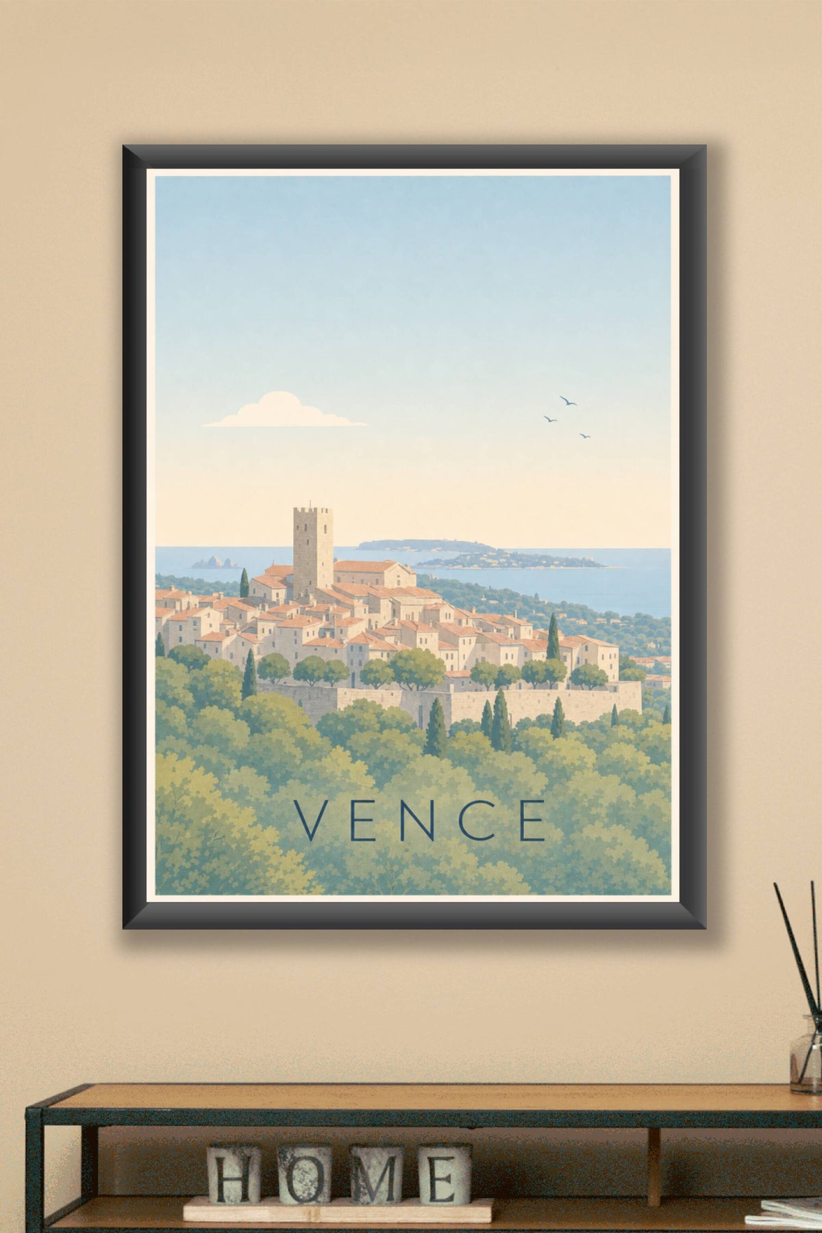 Affiche de Vence, poster cité médiévale