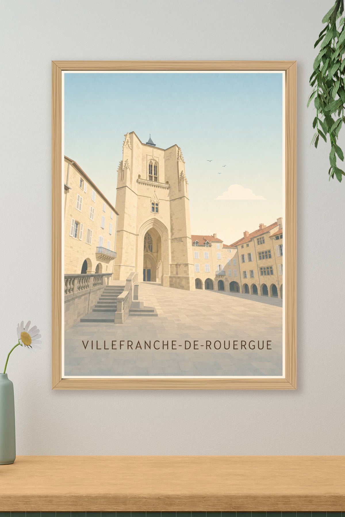 Affiche de Villefranche-de-Rouergue, poster clocher