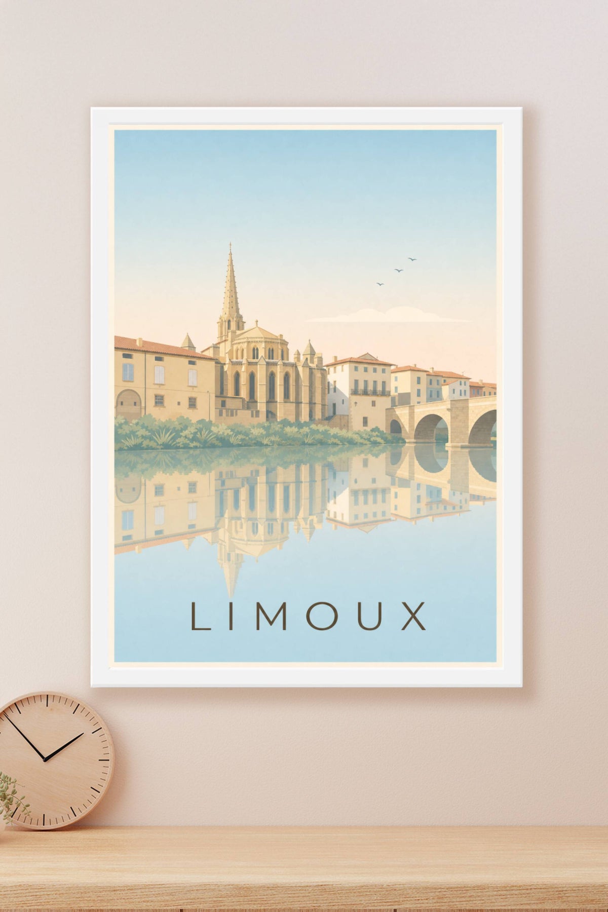 Affiche de Limoux, poster le Pont Neuf