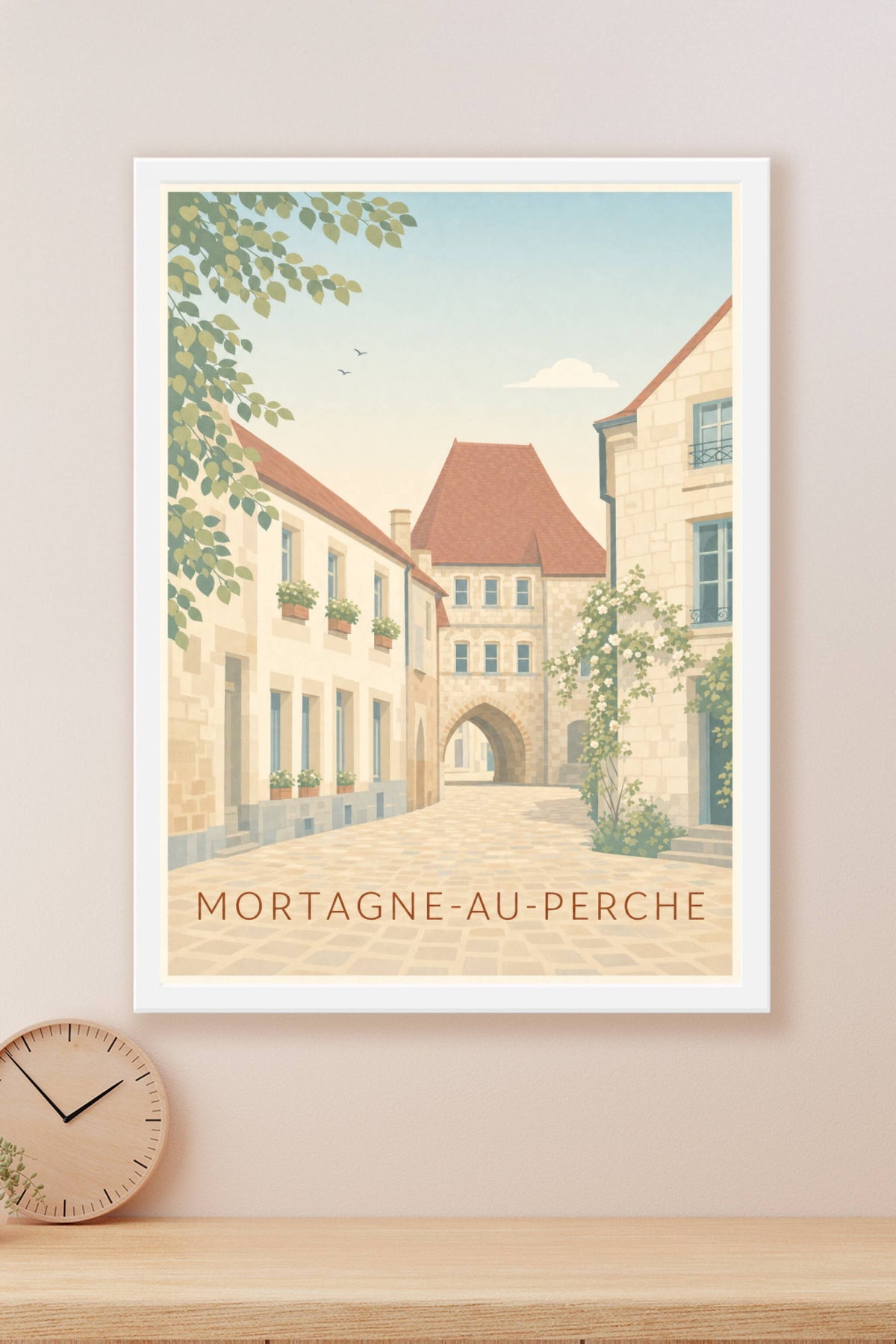 Affiche de Mortagne-au-Perche, poster du porche médiéval