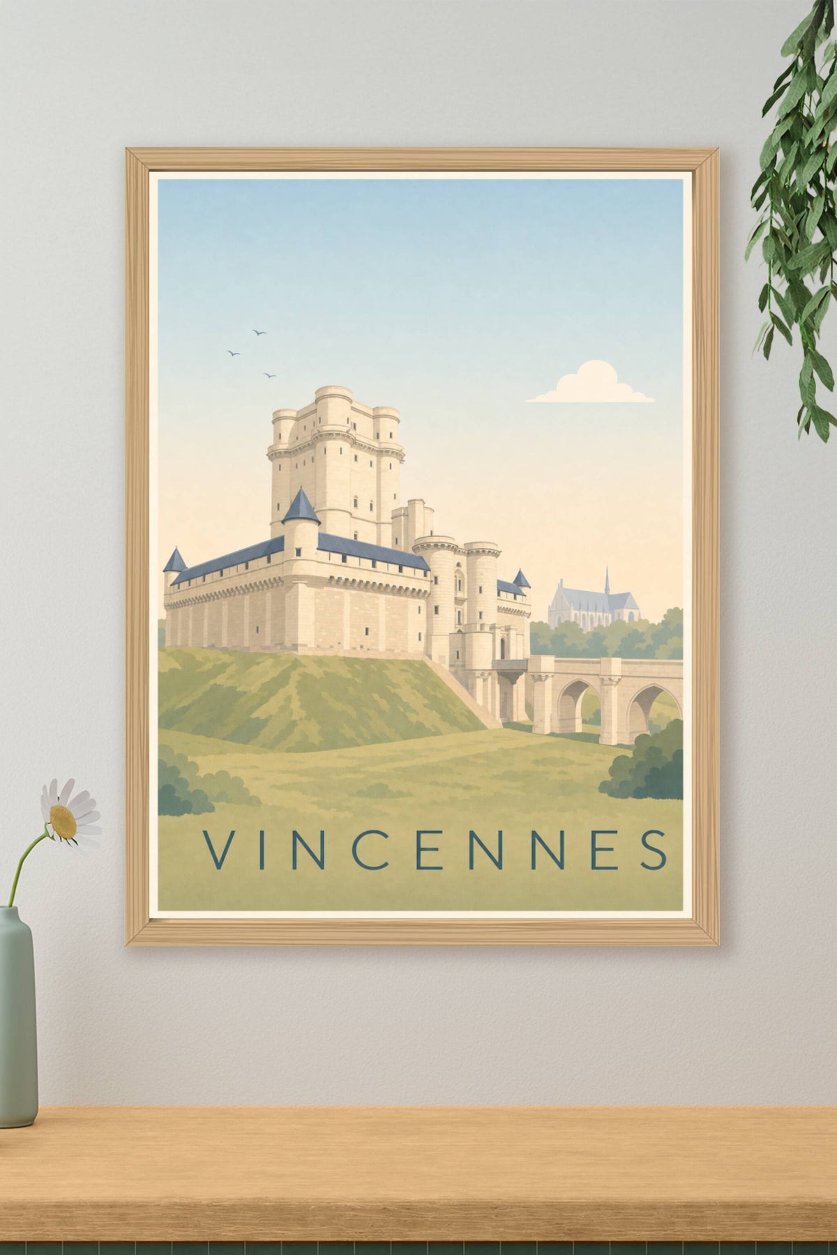 Affiche de Vincennes, poster Château médiéval