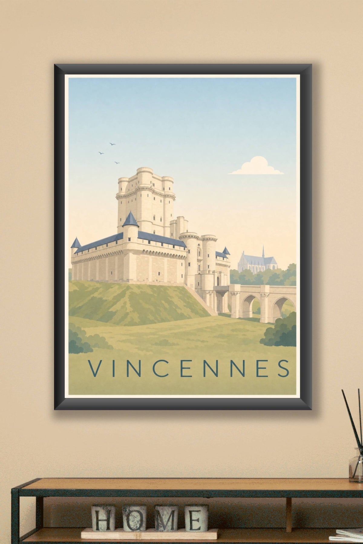 Affiche de Vincennes, poster Château médiéval