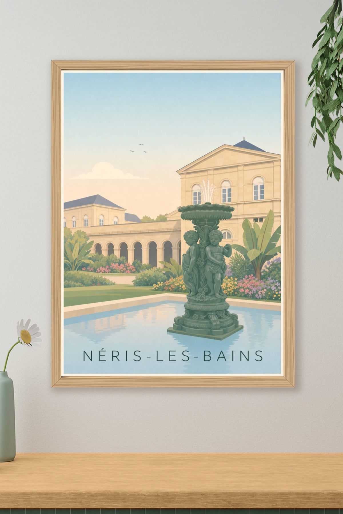 Affiche de Néris-les-Bains, poster de la cité thermale