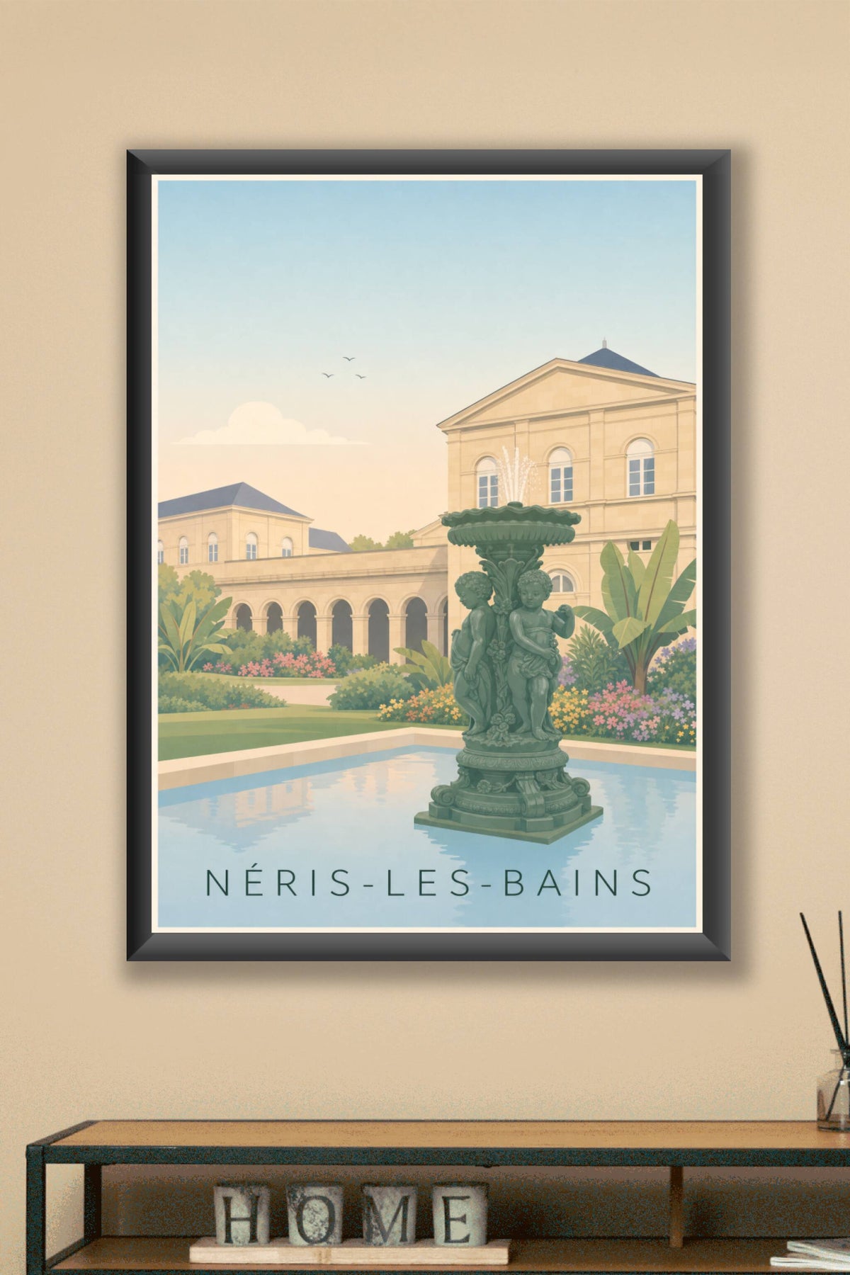 Affiche de Néris-les-Bains, poster de la cité thermale