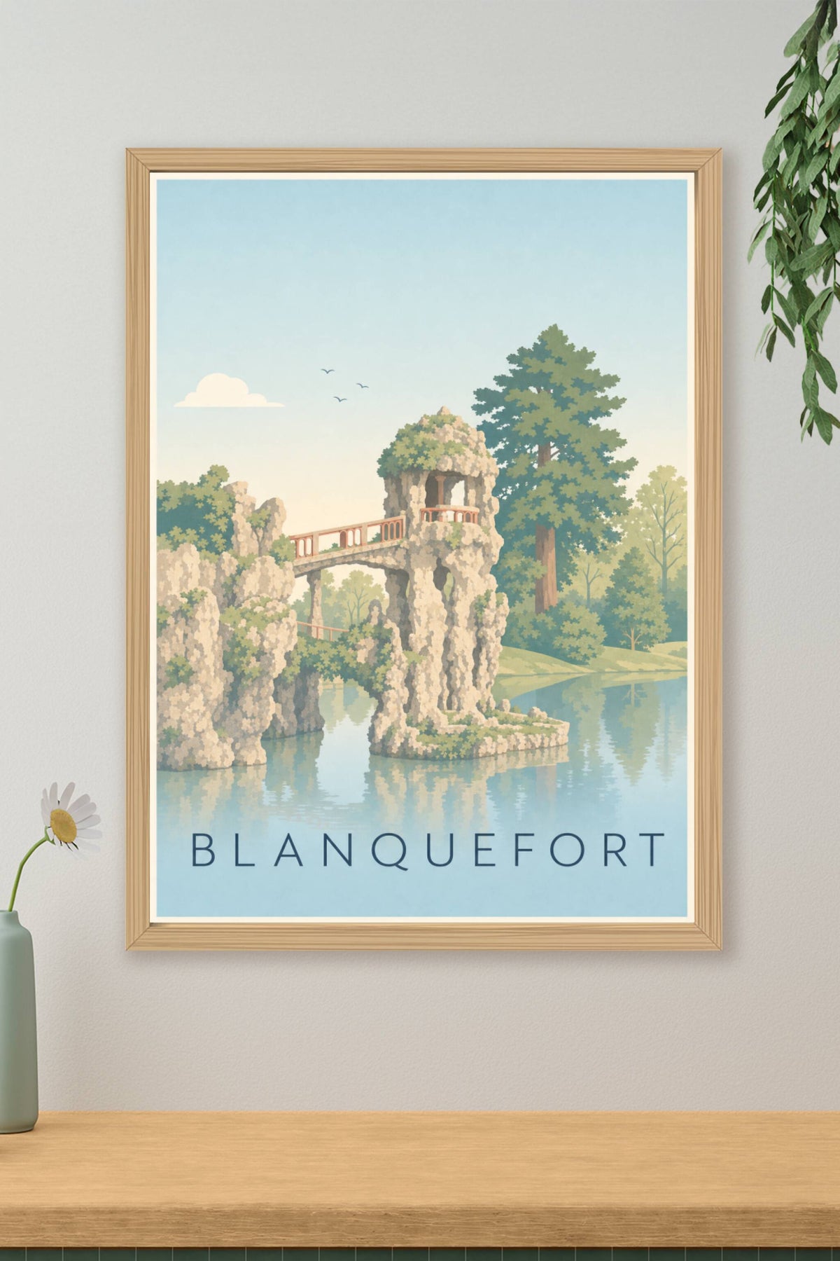 Affiche de Blanquefort, poster des grottes de Majolan