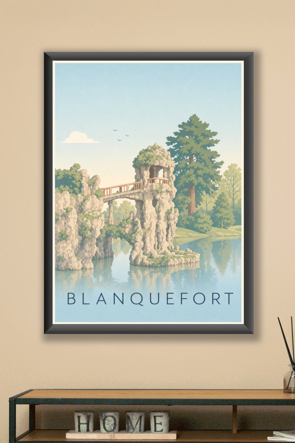 Affiche de Blanquefort, poster des grottes de Majolan