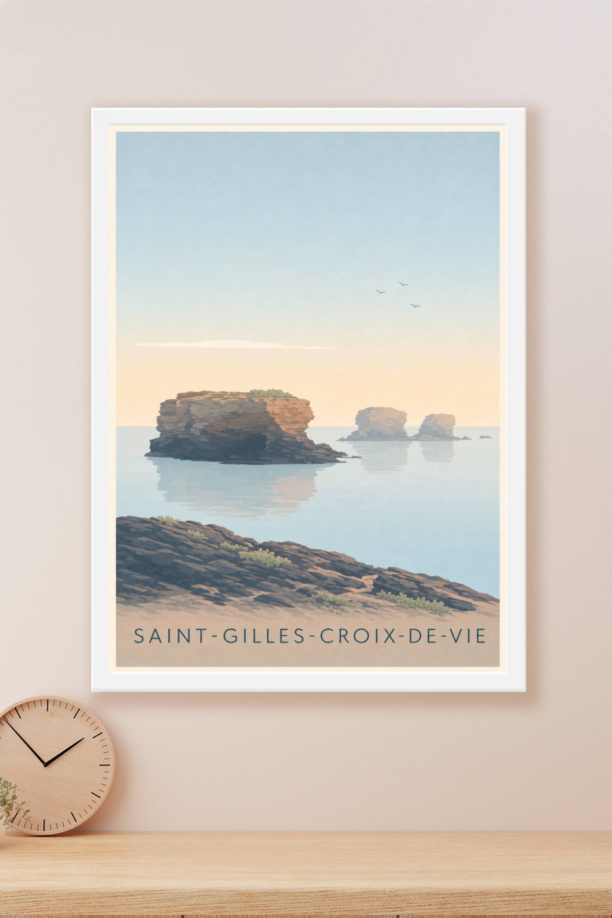 Affiche Saint-Gilles-Croix-de-Vie, poster Cinq Pineaux