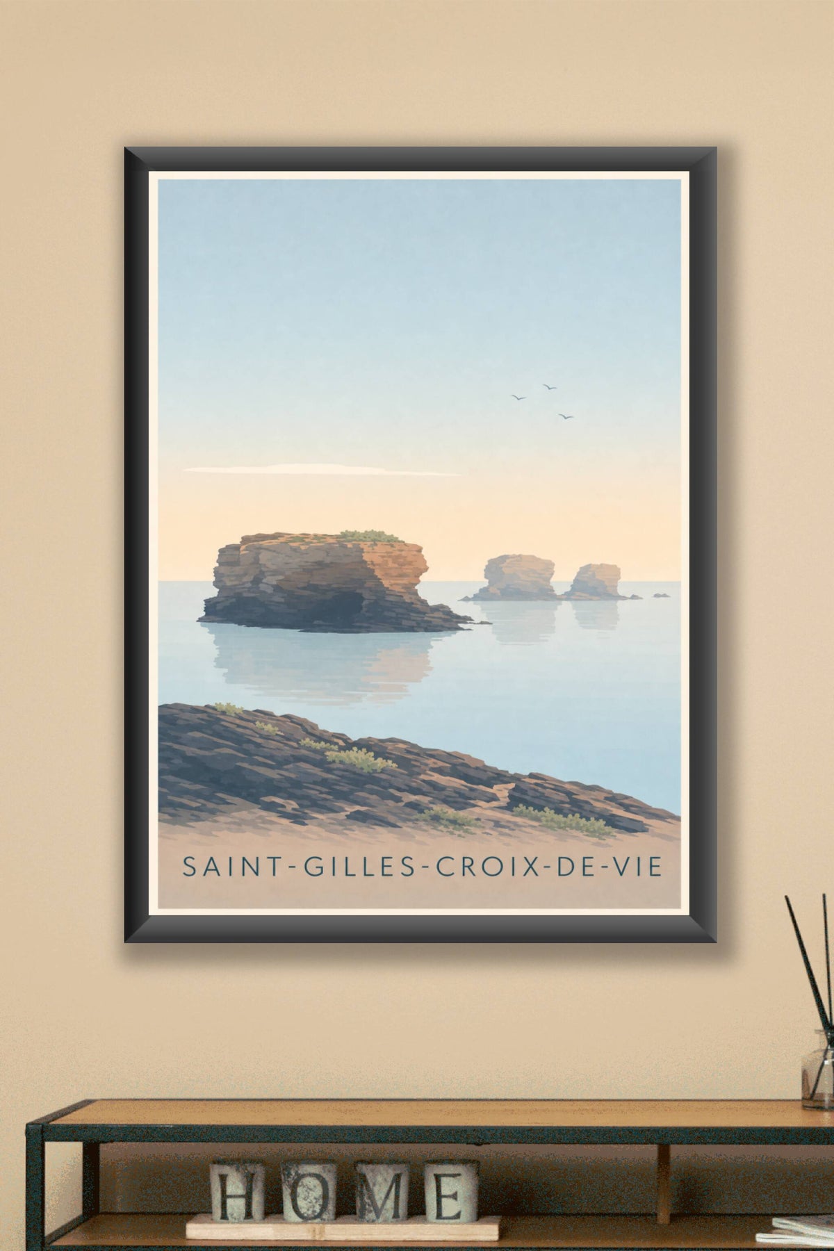 Affiche Saint-Gilles-Croix-de-Vie, poster Cinq Pineaux