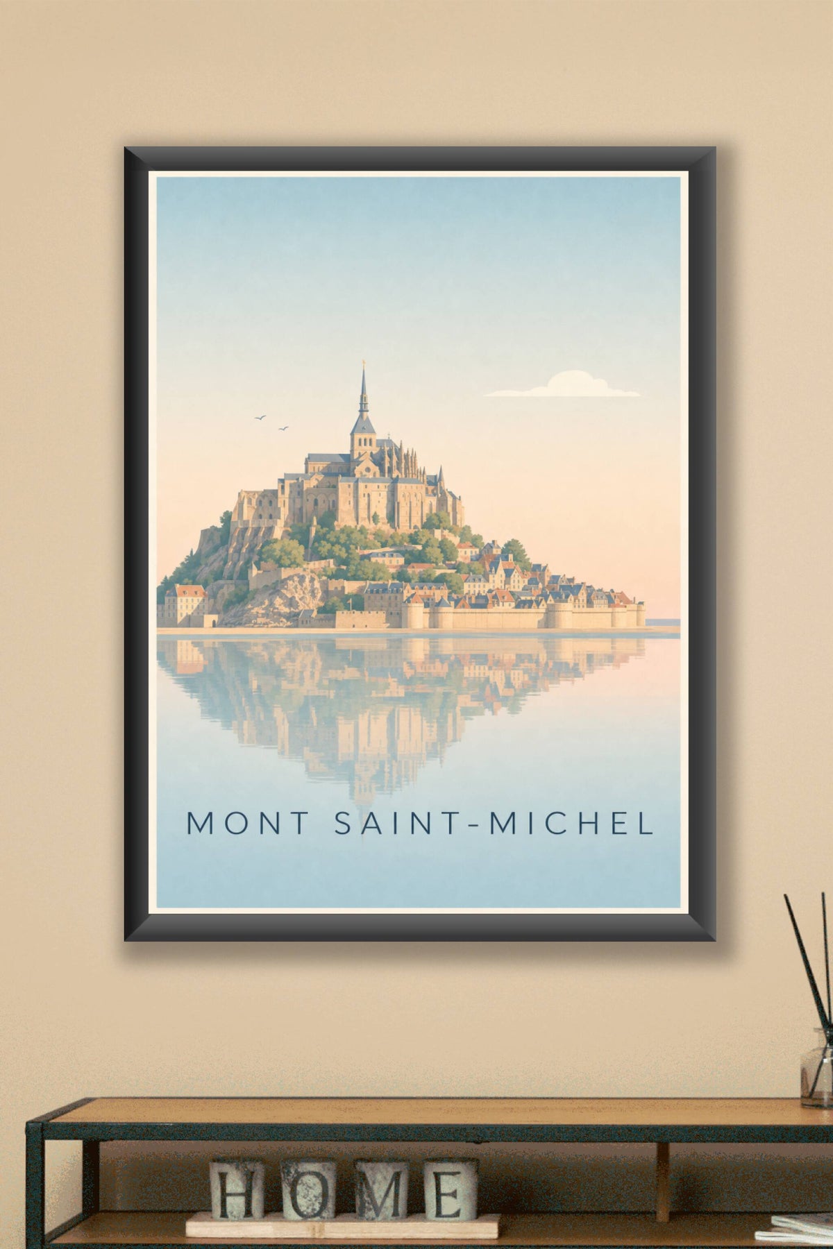 Affiche du Mont Saint-Michel, poster de Normandie