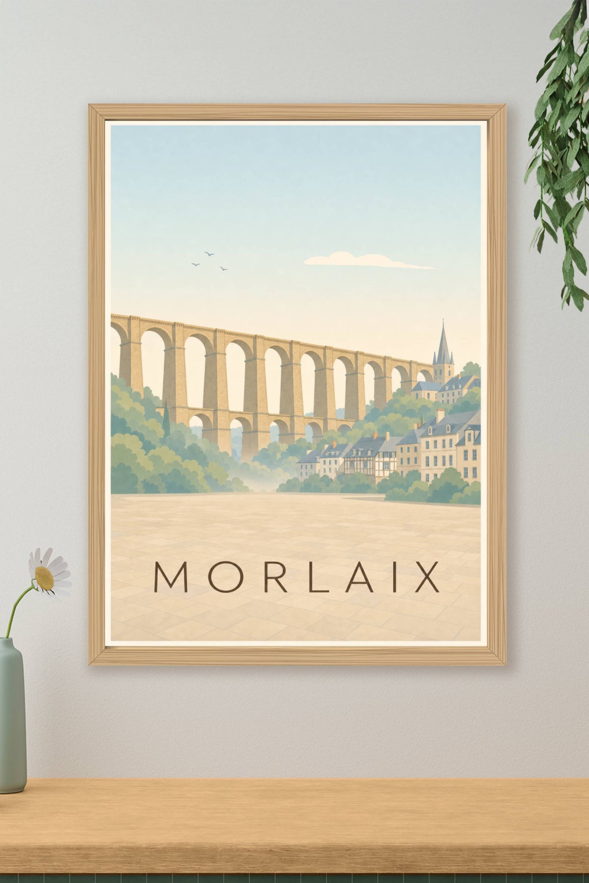 Affiche de Morlaix, poster du grand viaduc