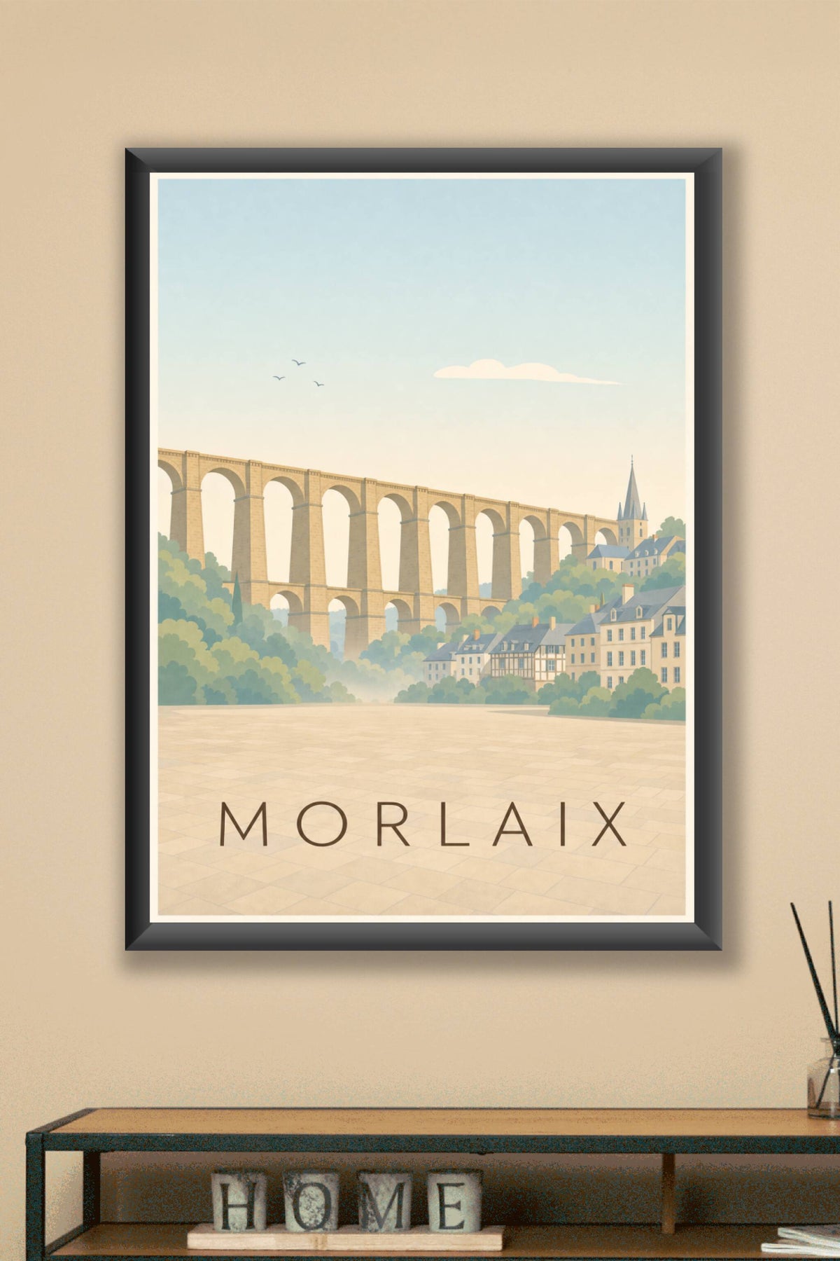 Affiche de Morlaix, poster du grand viaduc