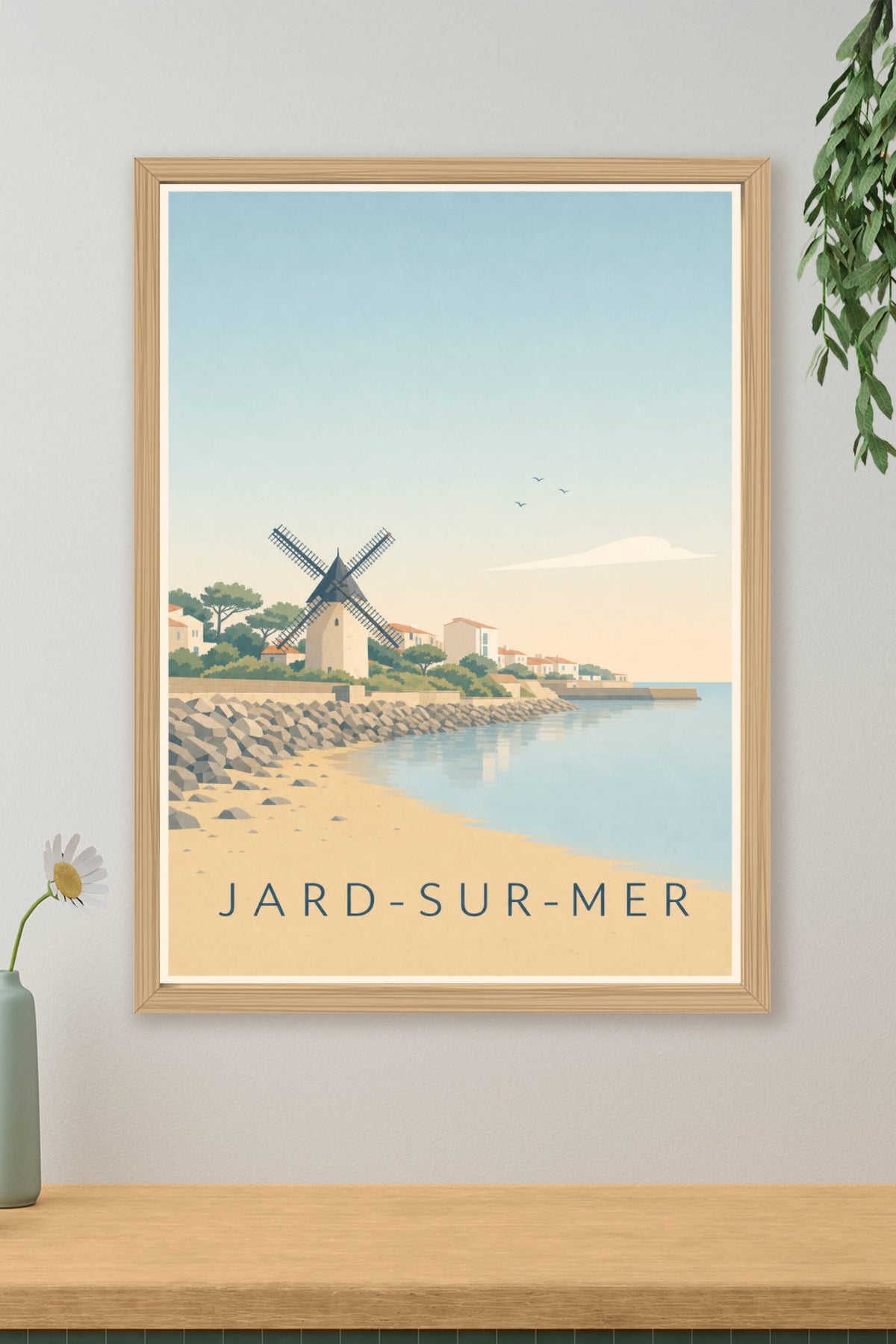 Affiche de Jard-sur-Mer, poster moulin de Conchette