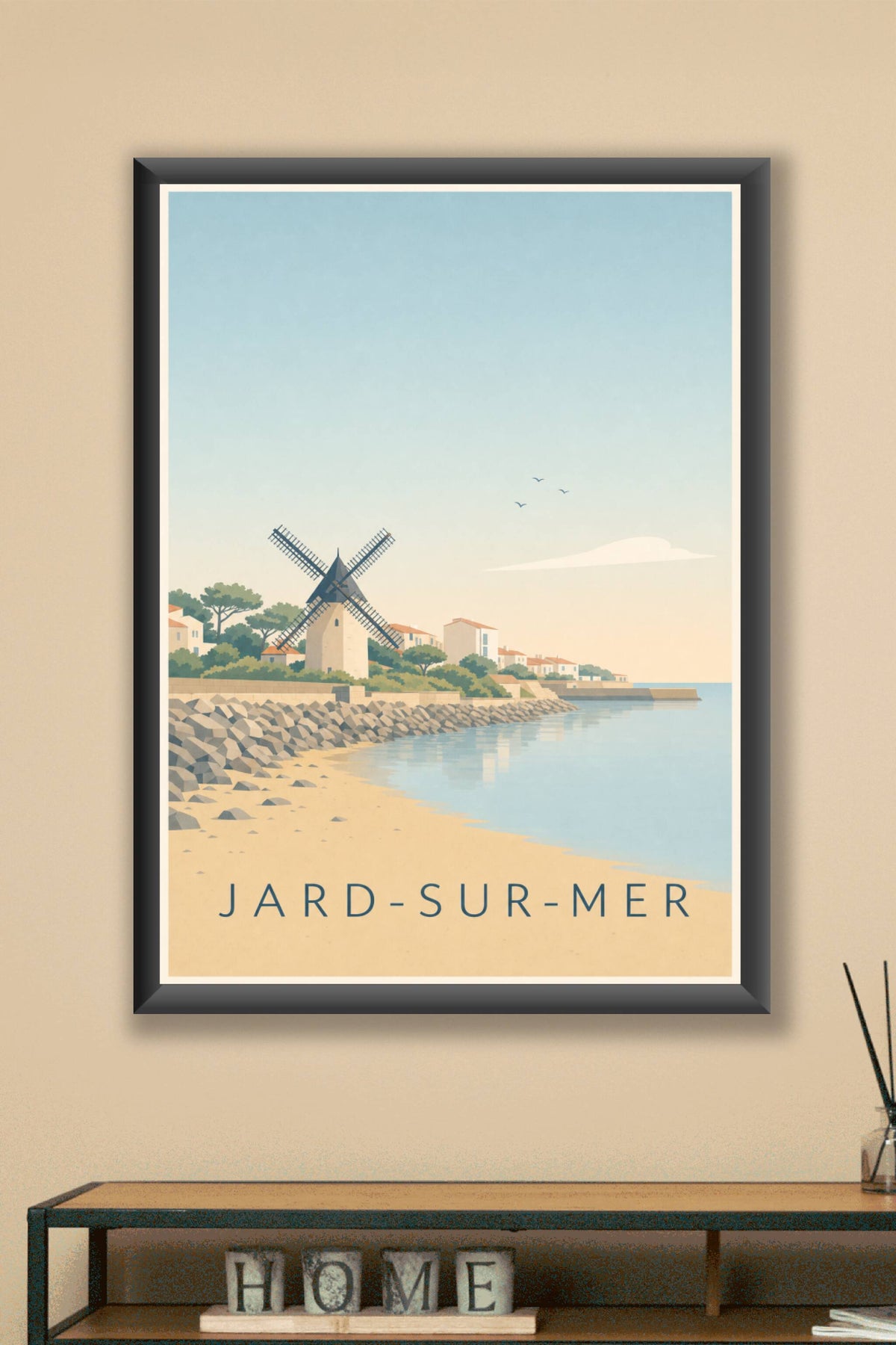 Affiche de Jard-sur-Mer, poster moulin de Conchette