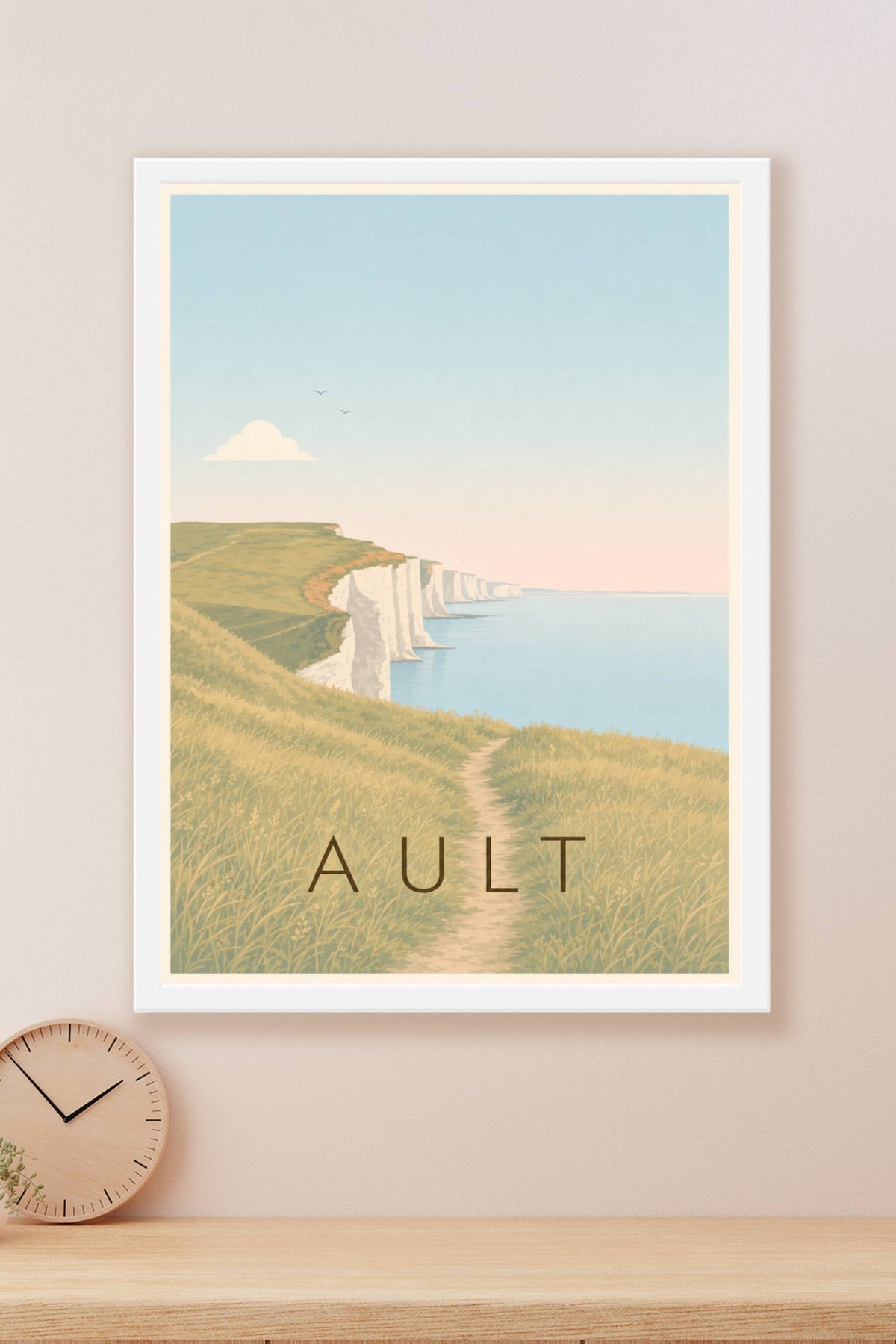 Affiche d'Ault, poster falaises de craie