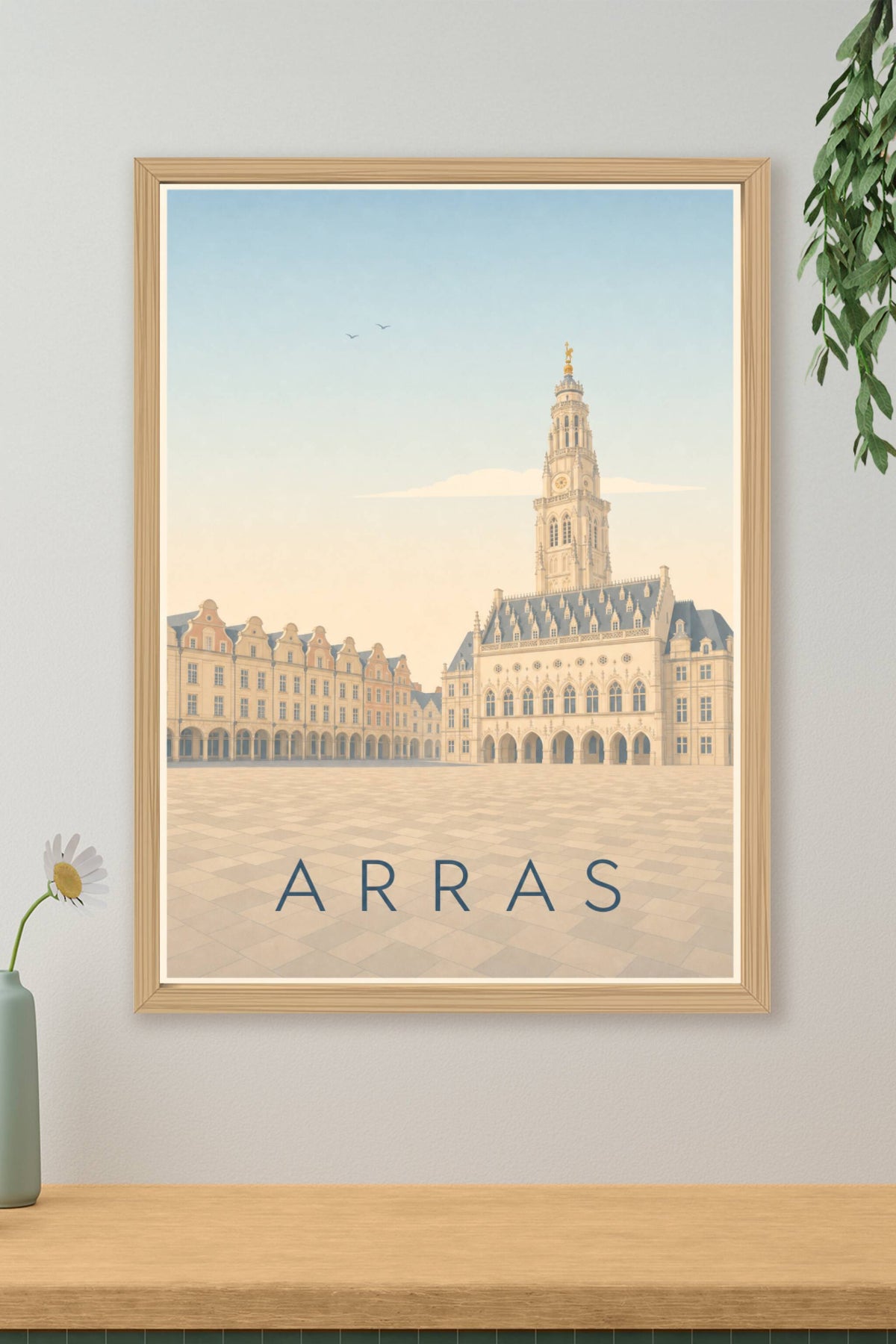 Affiche d'Arras, poster du Beffroi et Grand'Place