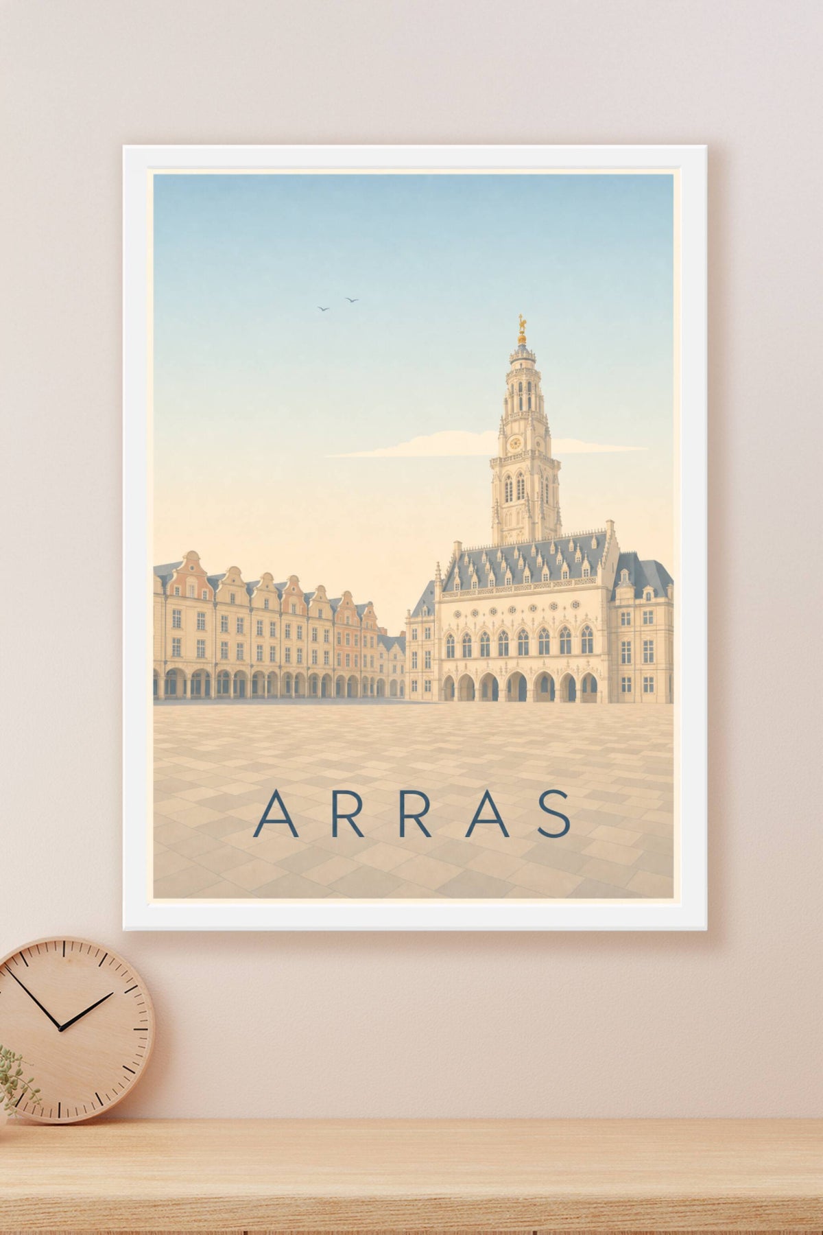 Affiche d'Arras, poster du Beffroi et Grand'Place