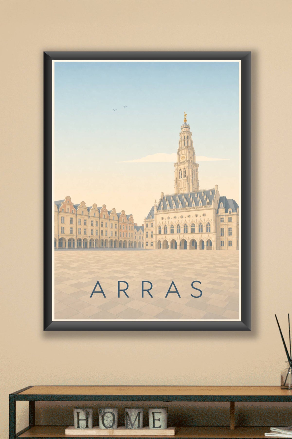Affiche d'Arras, poster du Beffroi et Grand'Place