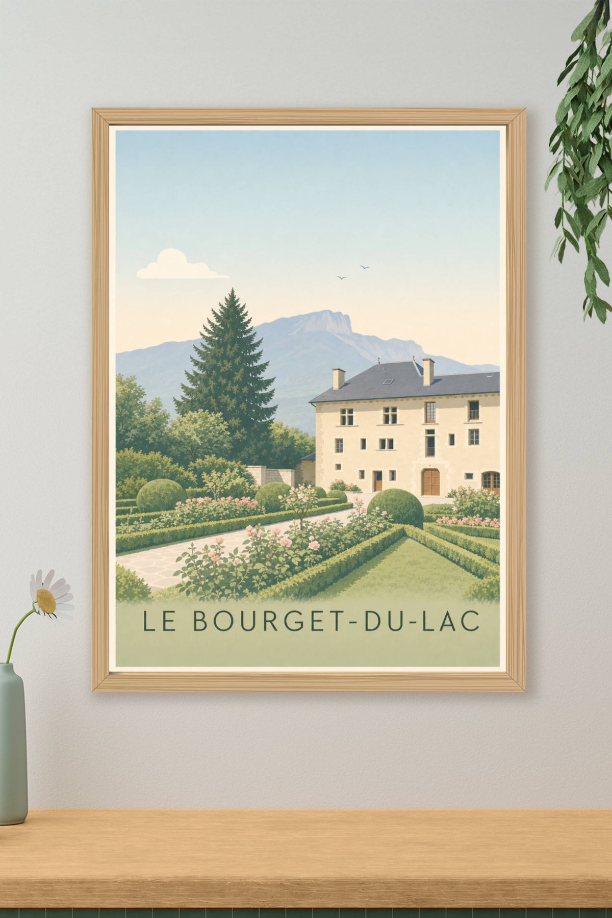 Affiche du Bourget-du-Lac, poster Prieuré et jardin
