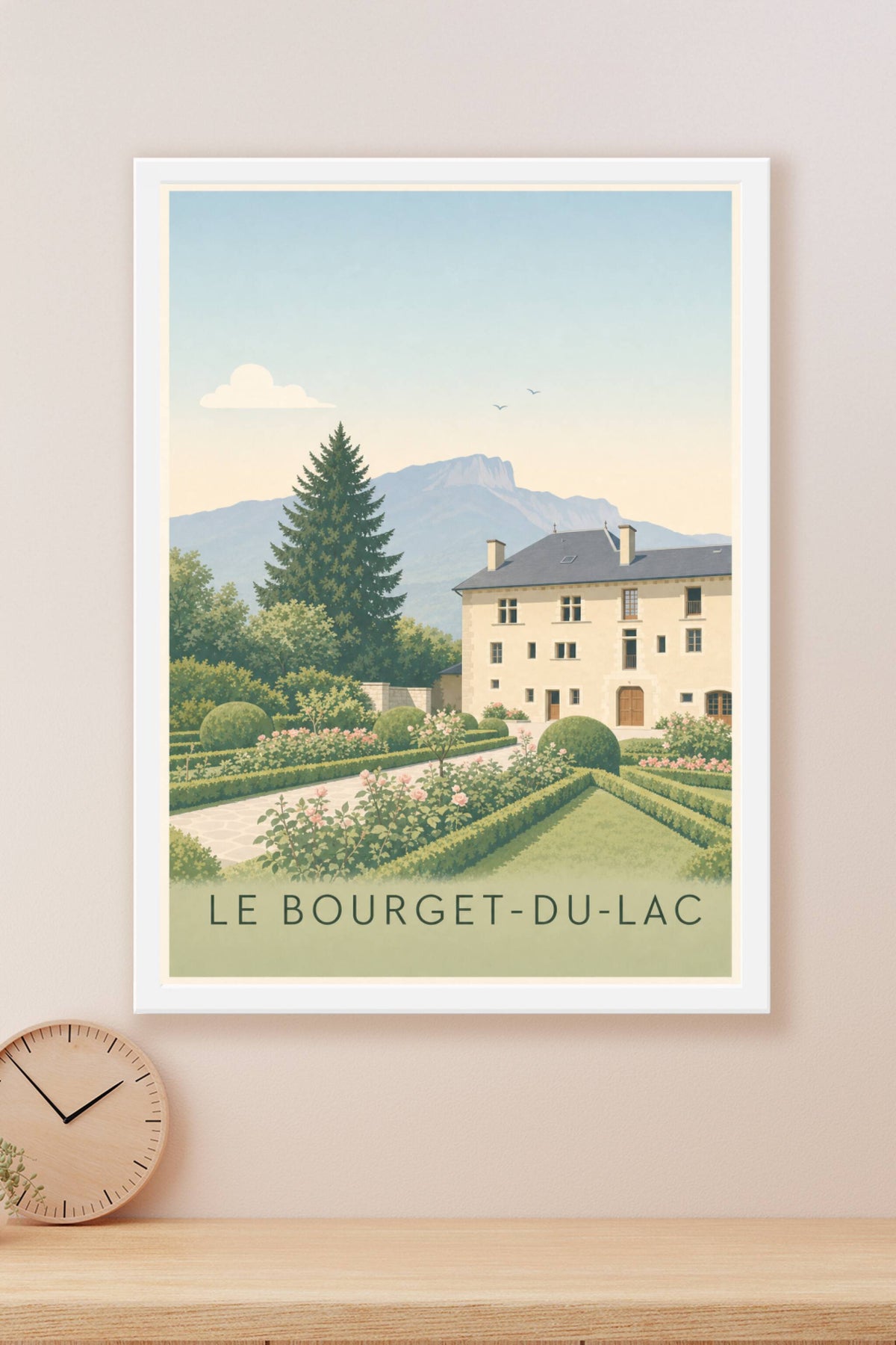 Affiche du Bourget-du-Lac, poster Prieuré et jardin