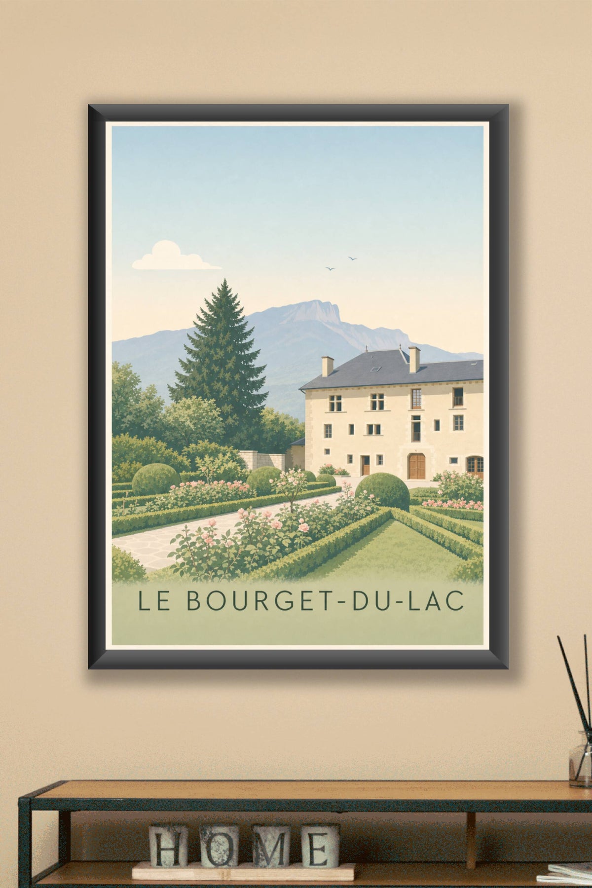 Affiche du Bourget-du-Lac, poster Prieuré et jardin