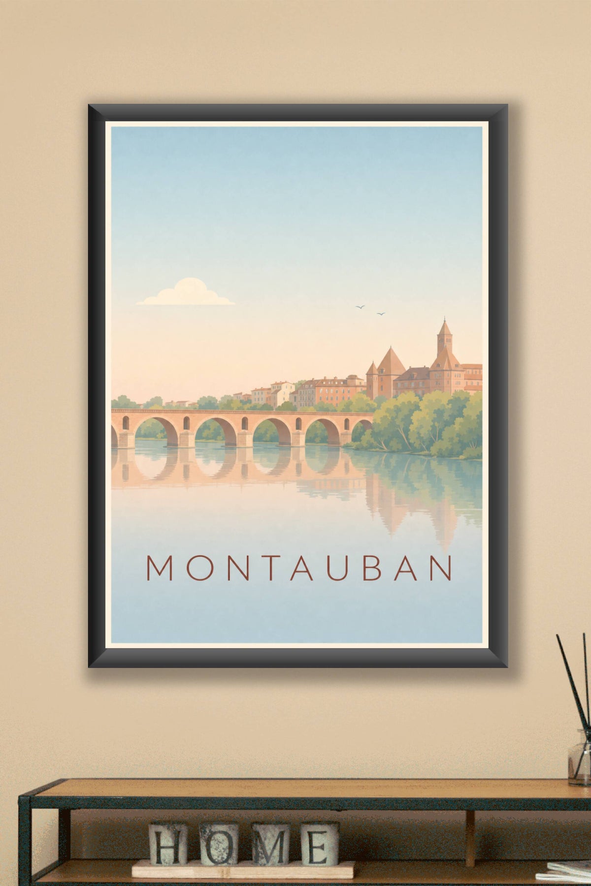 Affiche de Montauban, poster Pont Vieux