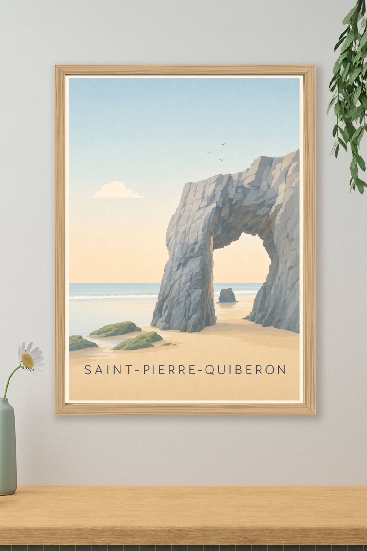 Affiche de Saint-Pierre-Quiberon, poster arche rocheuse
