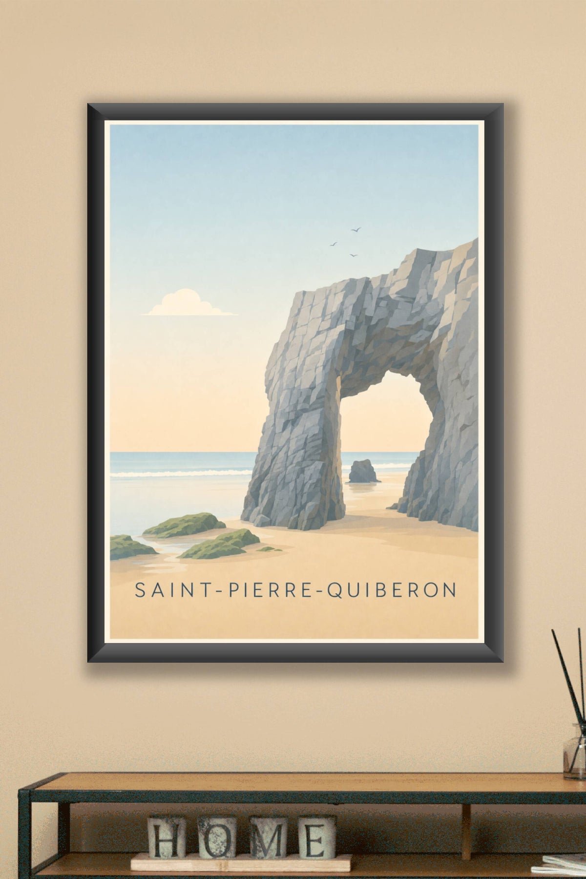 Affiche de Saint-Pierre-Quiberon, poster arche rocheuse
