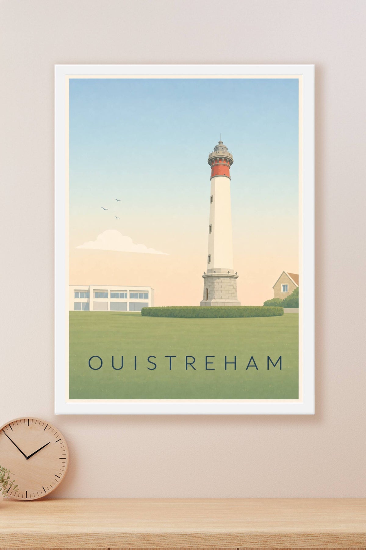 Affiche de Ouistreham, poster du phare normand