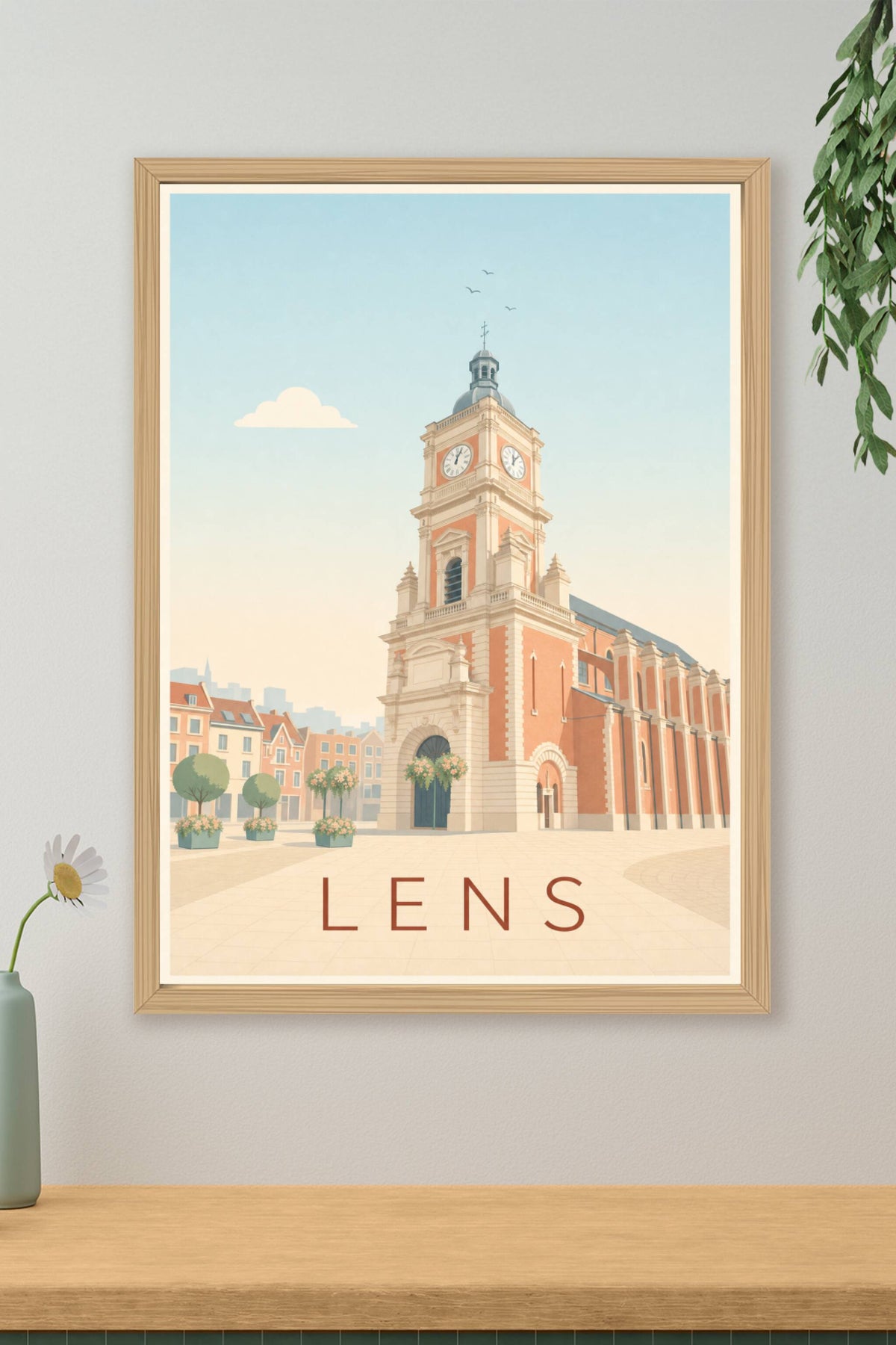 Affiche de Lens, poster église Saint-Léger
