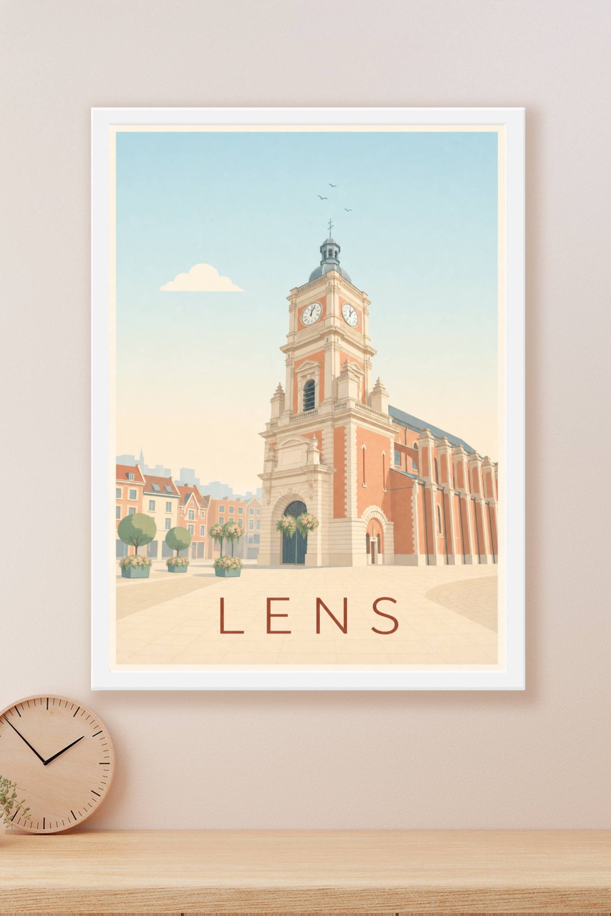 Affiche de Lens, poster église Saint-Léger