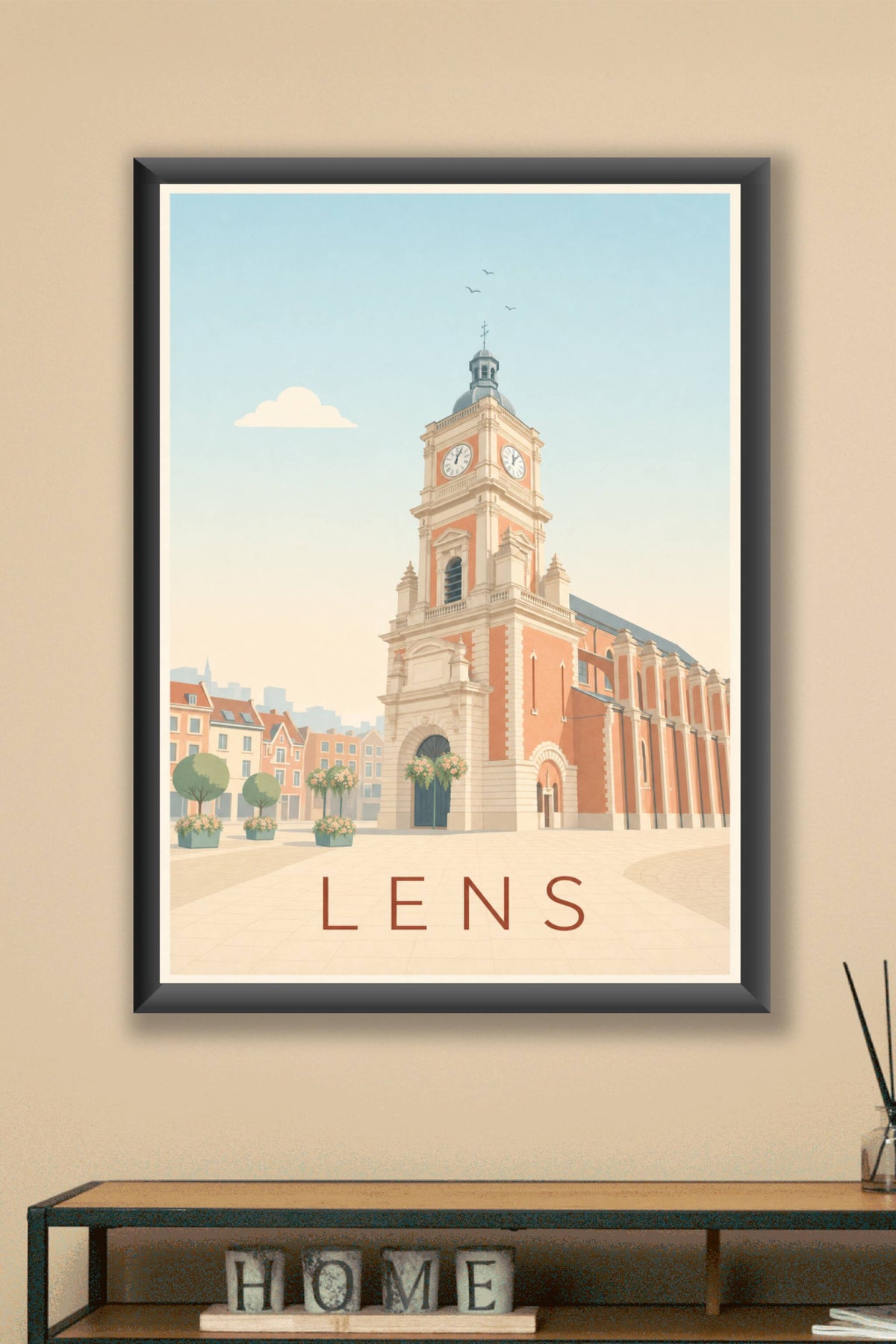 Affiche de Lens, poster église Saint-Léger