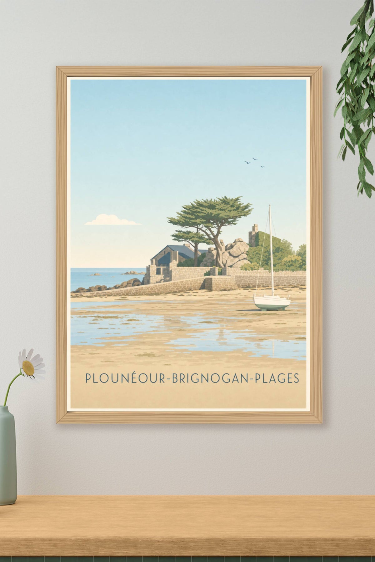 Affiche de Plounéour-Brignogan-Plages, poster voilier
