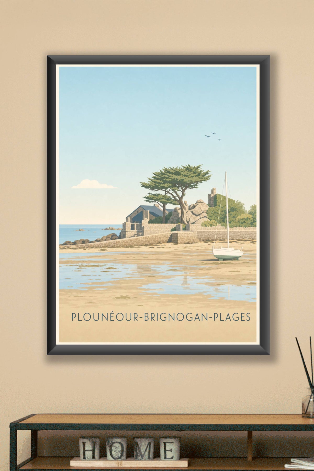 Affiche de Plounéour-Brignogan-Plages, poster voilier