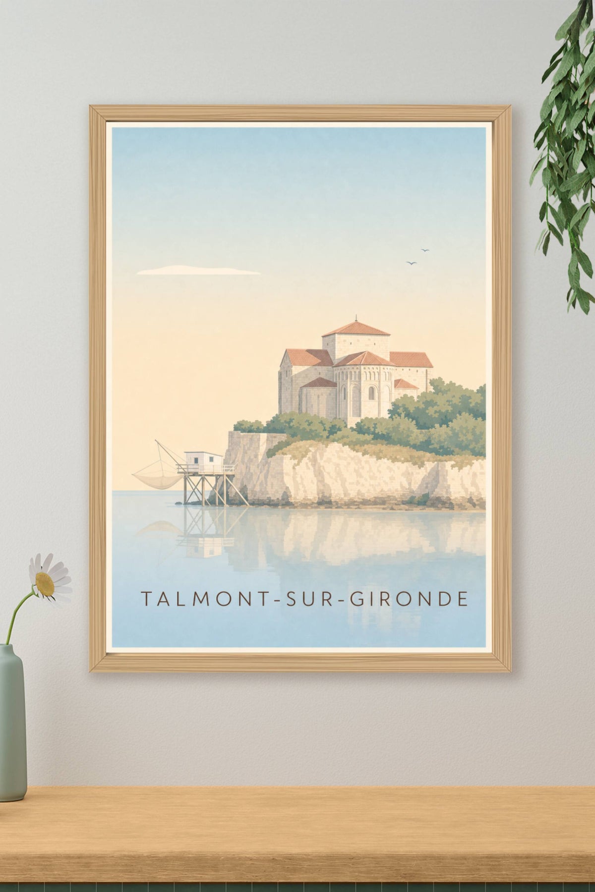 Affiche Talmont-sur-Gironde, poster village Charente
