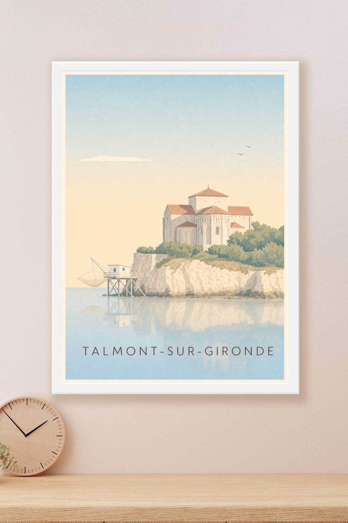Affiche Talmont-sur-Gironde, poster village Charente