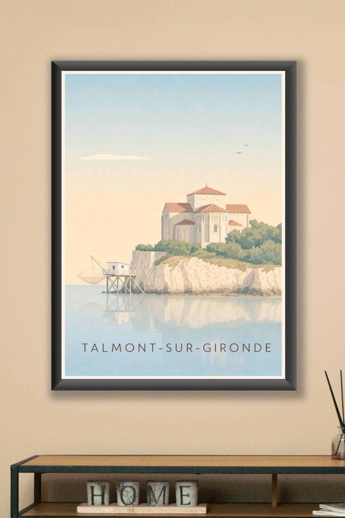 Affiche Talmont-sur-Gironde, poster village Charente