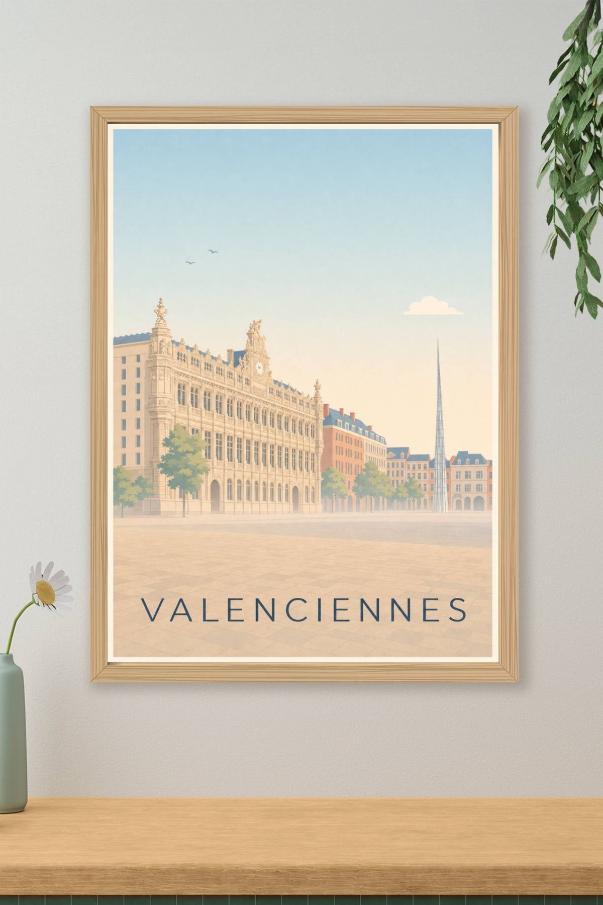 Affiche de Valenciennes, poster de la Place d'Armes
