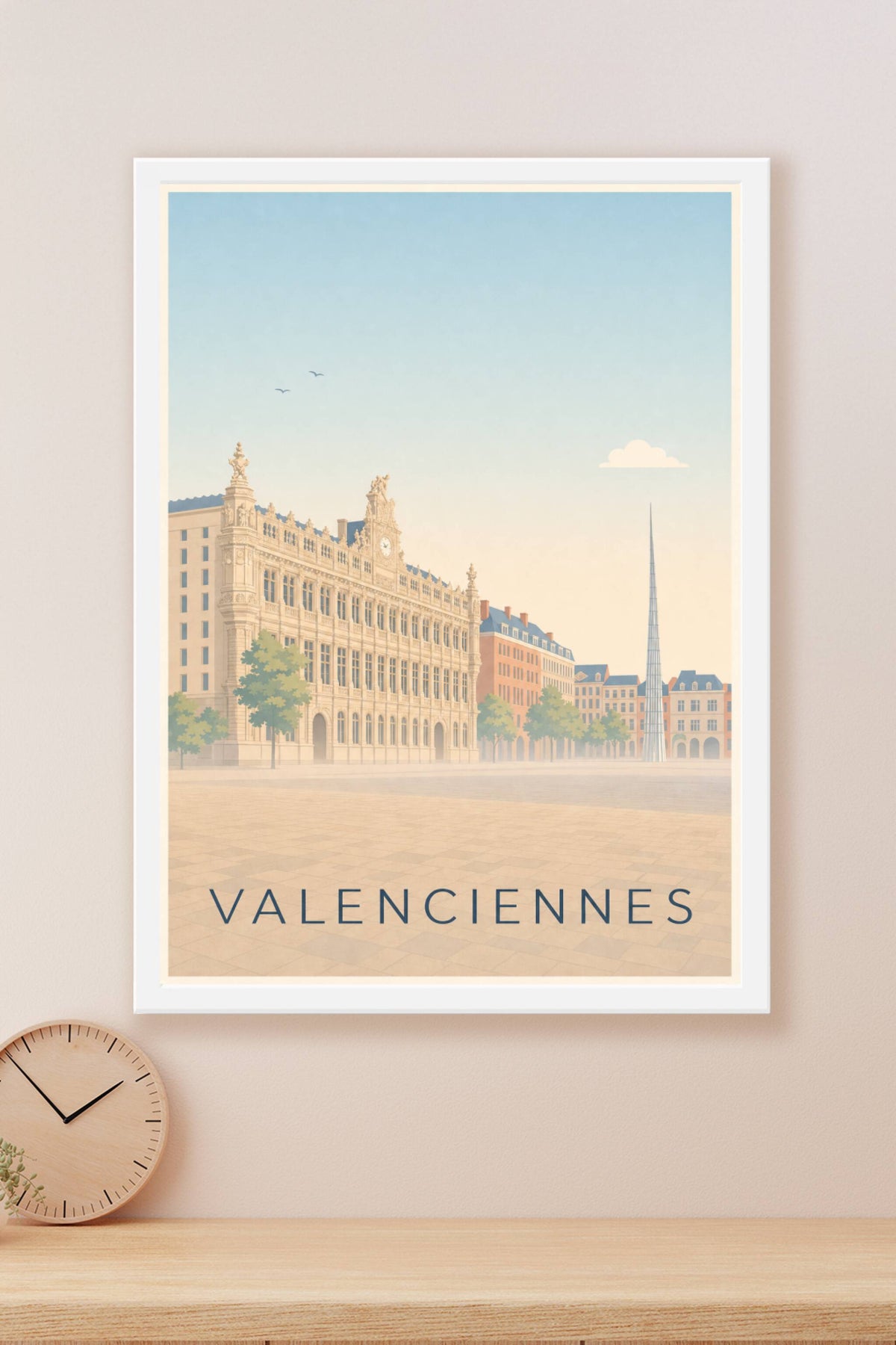 Affiche de Valenciennes, poster de la Place d'Armes