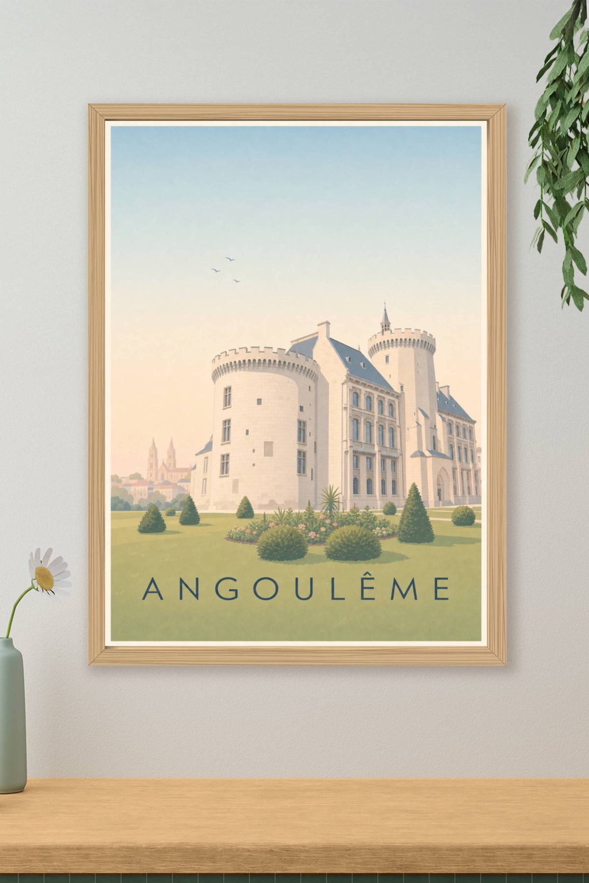 Affiche d'Angoulême, poster de l'Hôtel de Ville