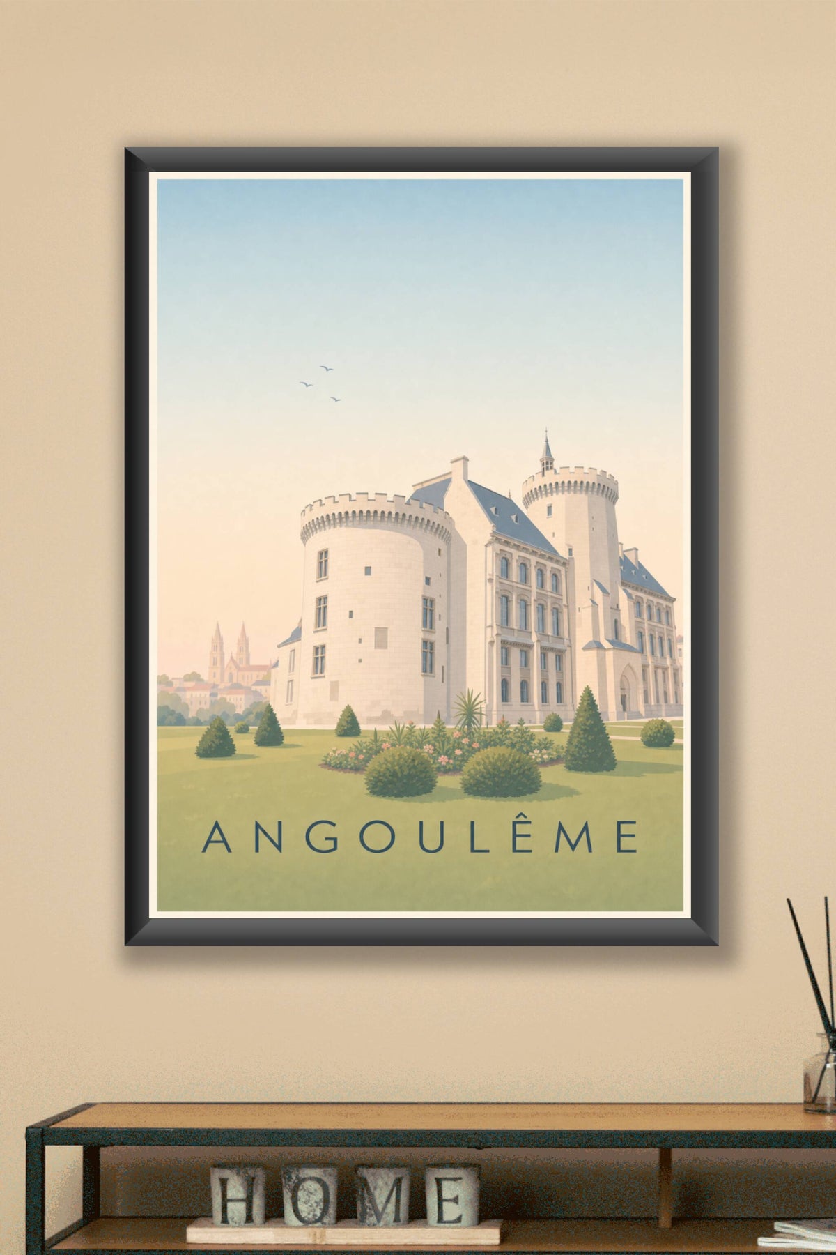 Affiche d'Angoulême, poster de l'Hôtel de Ville