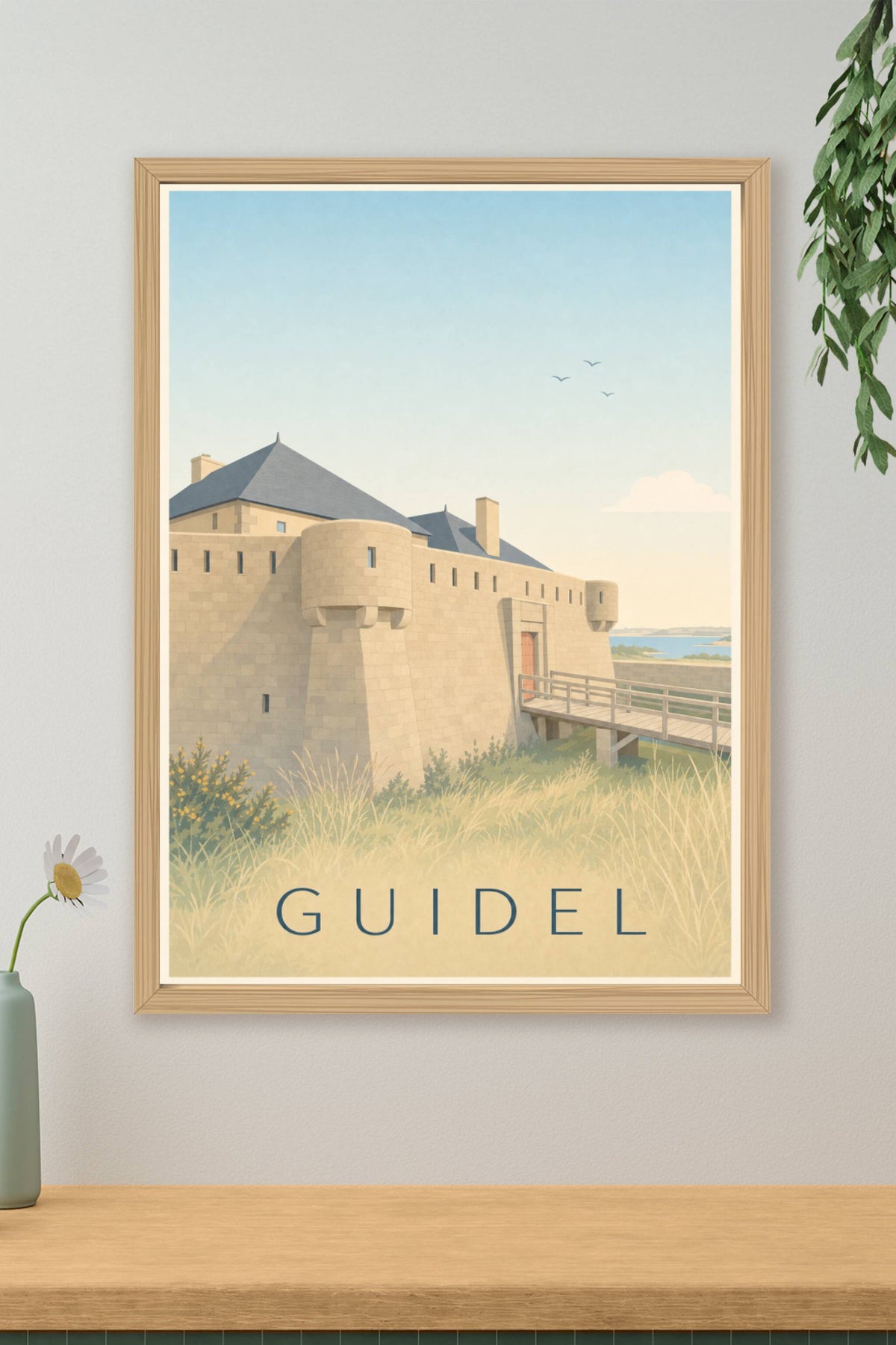 Affiche de Guidel, poster du Fort du Loch