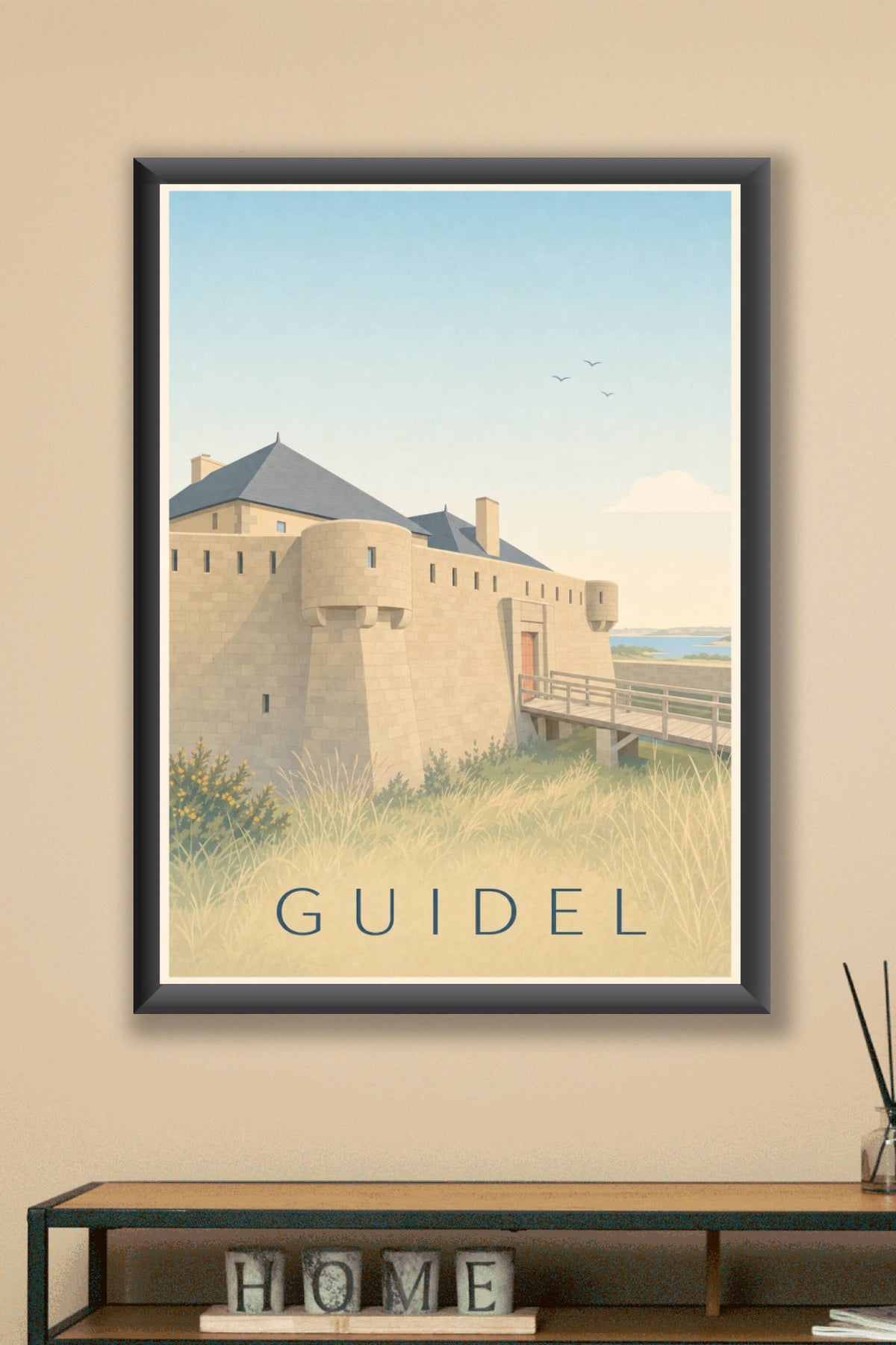 Affiche de Guidel, poster du Fort du Loch