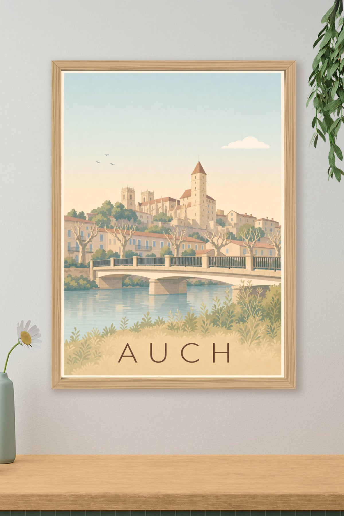 Affiche d'Auch, poster de la Cathédrale Sainte-Marie