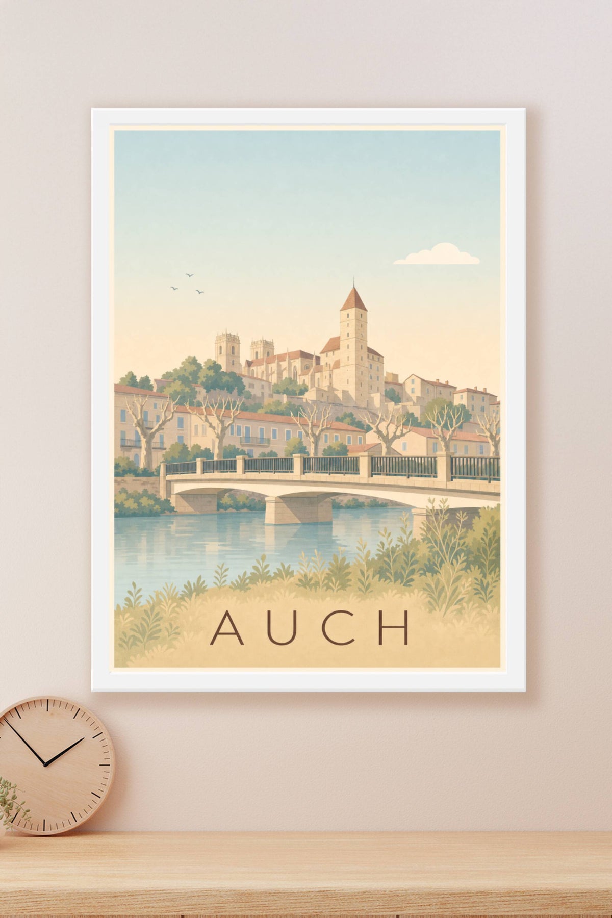 Affiche d'Auch, poster de la Cathédrale Sainte-Marie