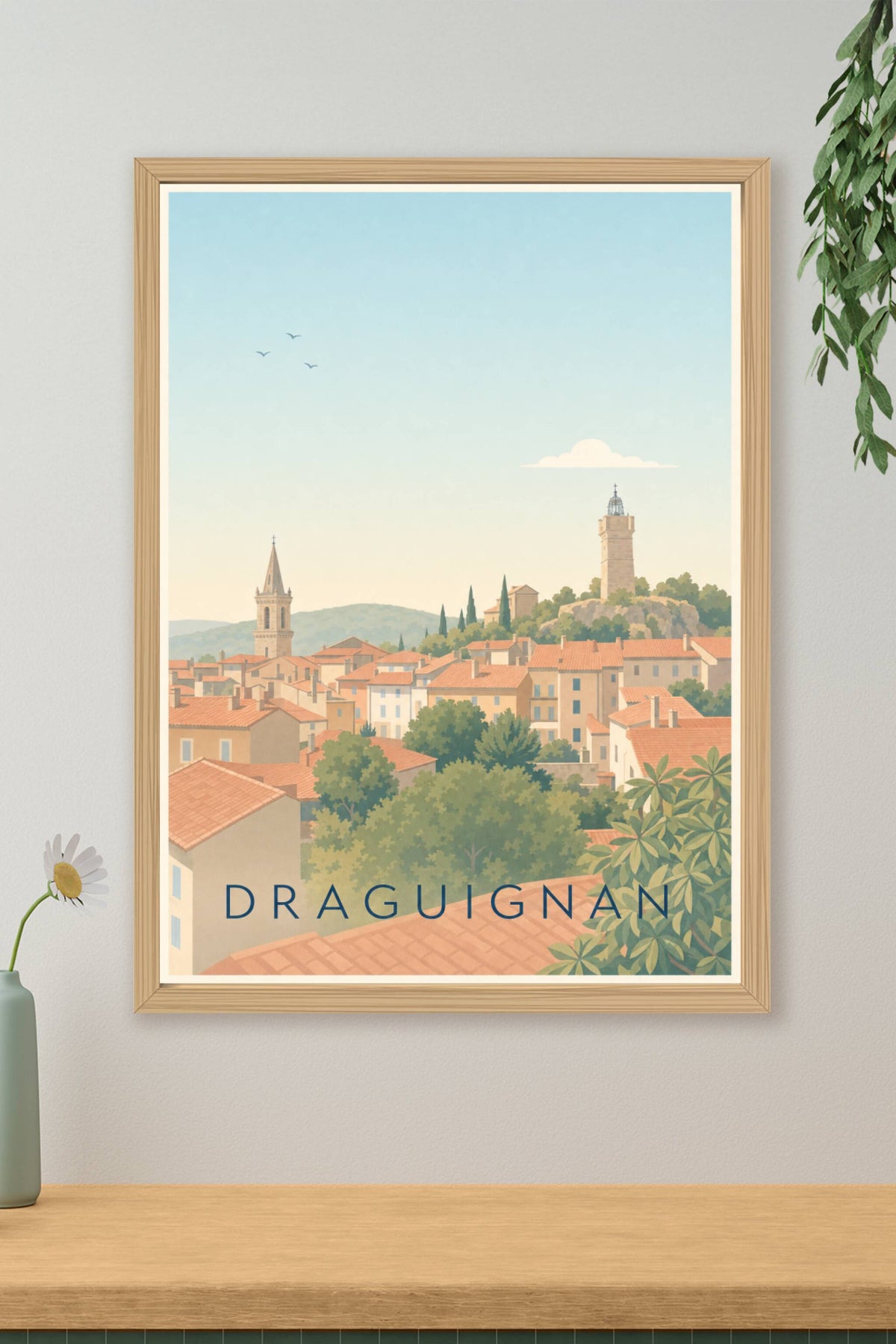 Affiche de Draguignan, poster de la Tour de l'Horloge
