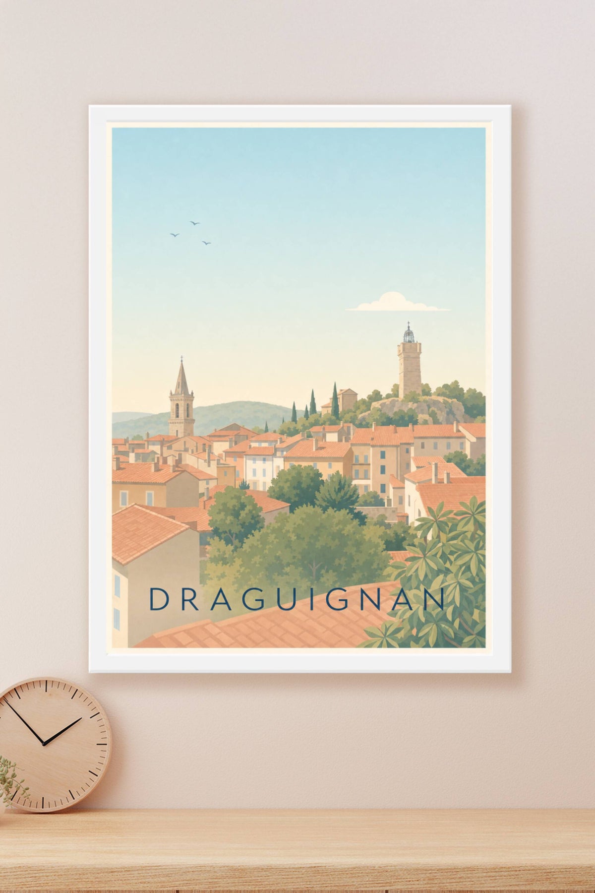 Affiche de Draguignan, poster de la Tour de l'Horloge