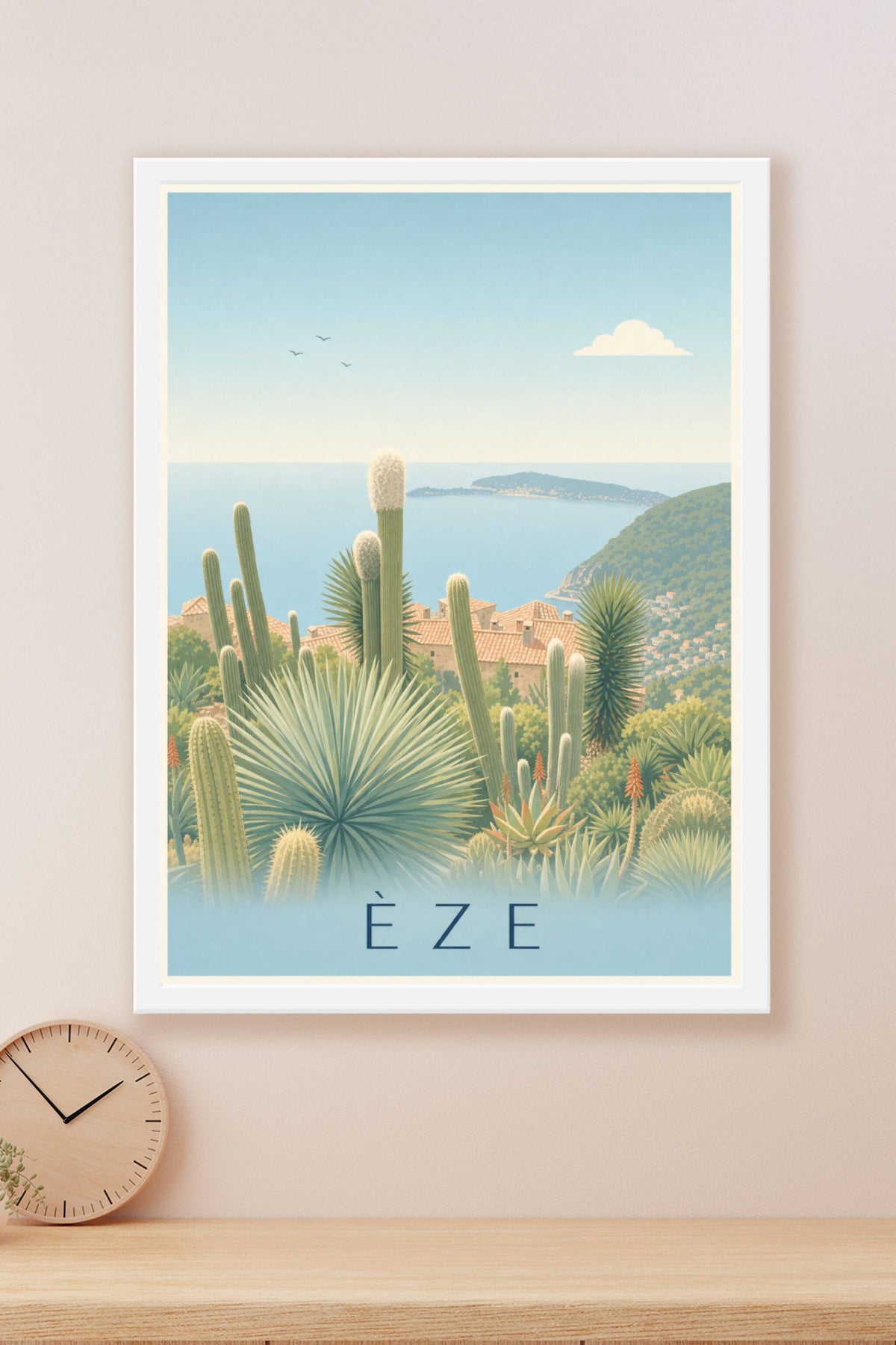 Affiche d'Èze, poster jardin exotique